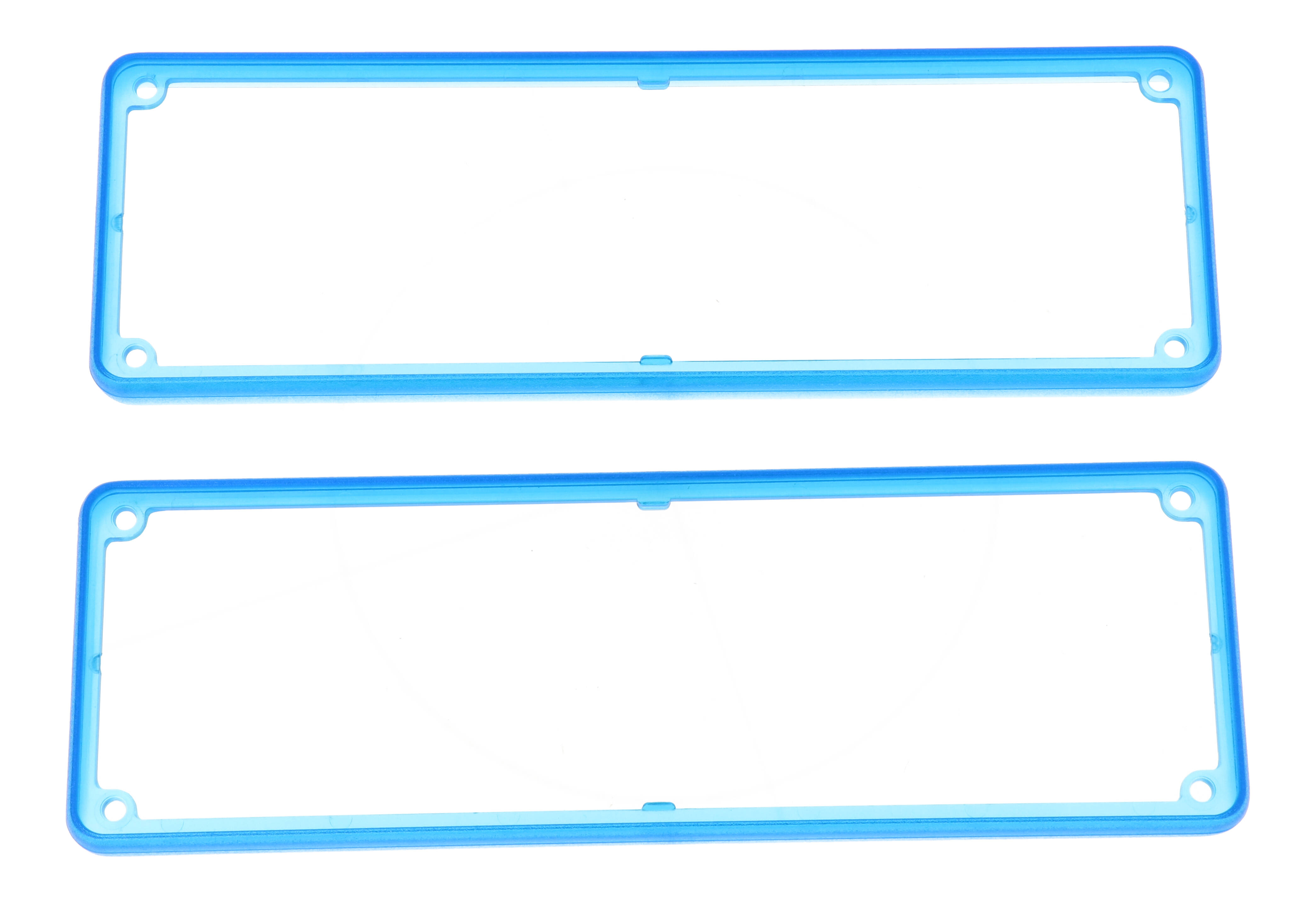 1455TBTBU — translucent blue plastic open bezels for 1455T enclosures- 2/pack