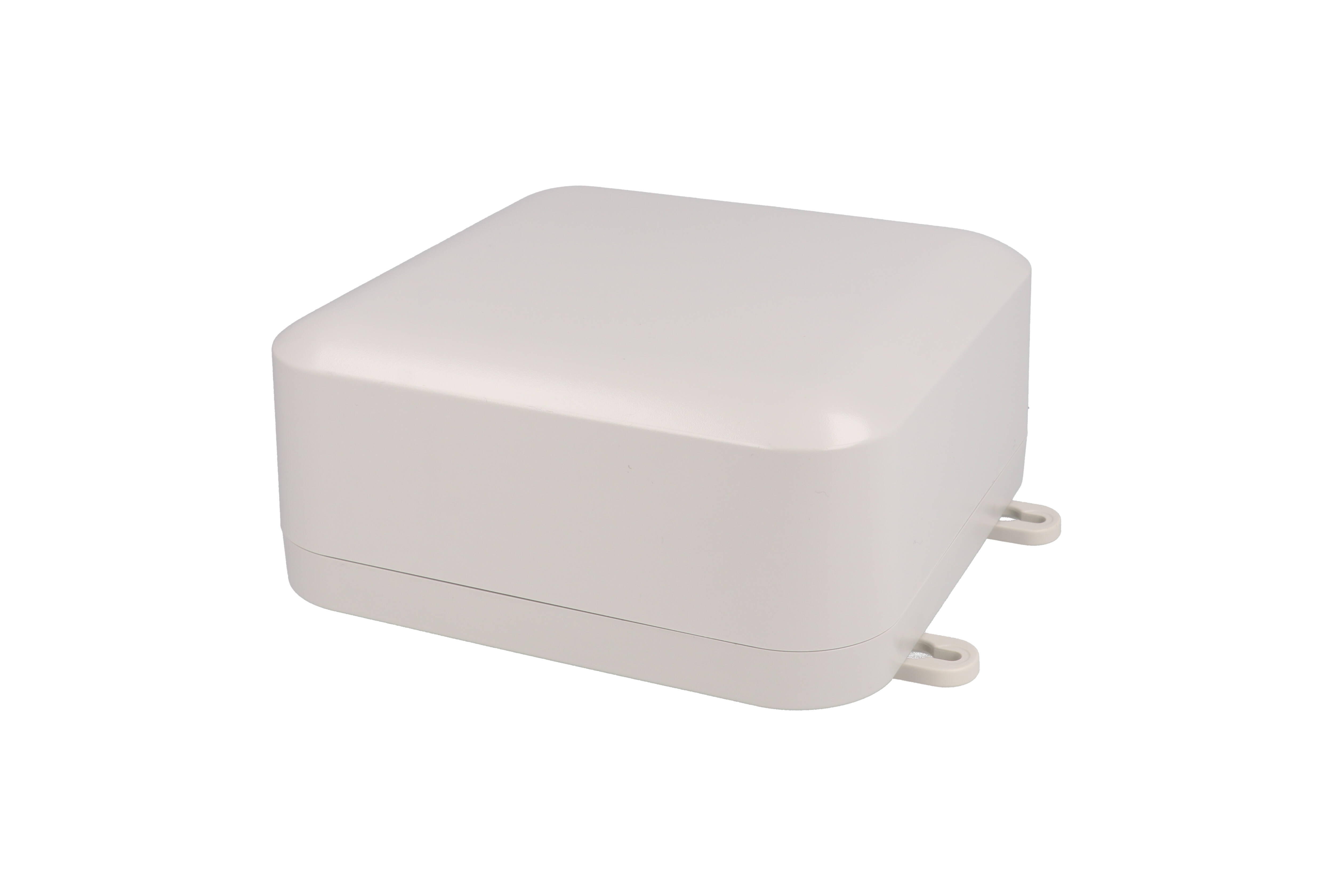 1557FA2GY light gray RAL7035 polycarbonate enclosure, 160 x 160 x 70 mm, with rounded corners