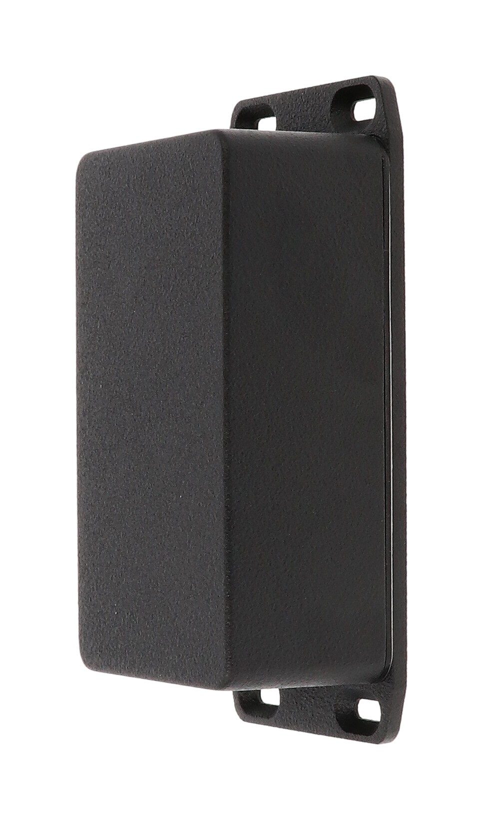 1590WBSFLBK black watertight diecast enclosure with wall-mounting flanged lid