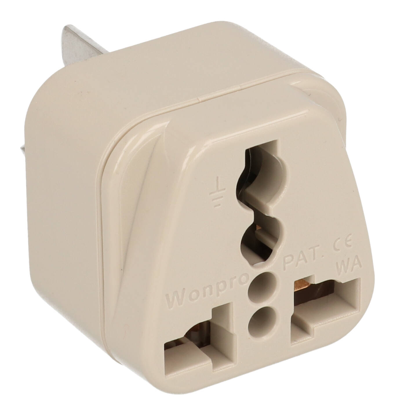 298G6 Australian grounded adaptor plug with plastic shell for plug-in isolation transformers