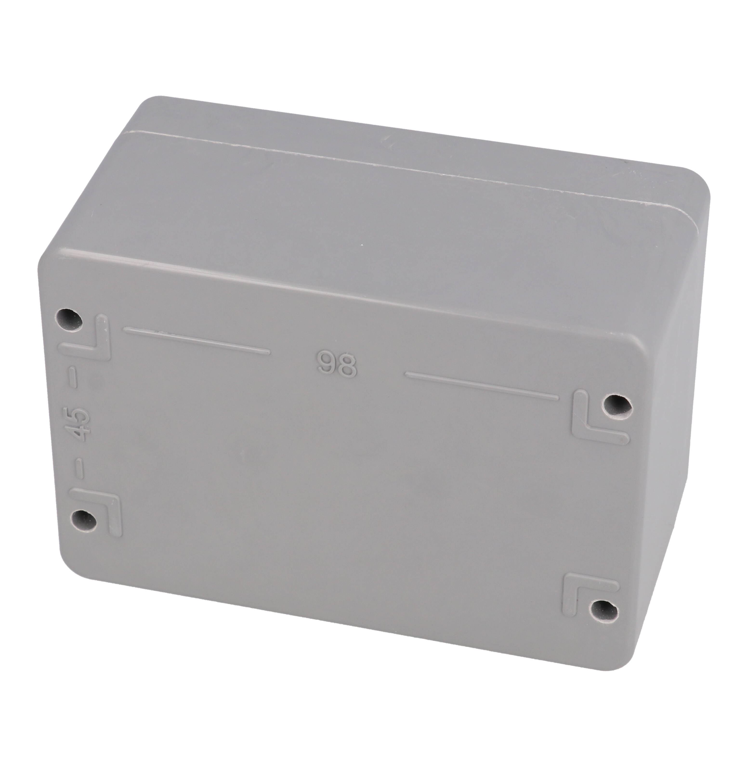 1590ZGRP082 gray fiberglass watertight enclosure, 110 x 75 x 55 mm