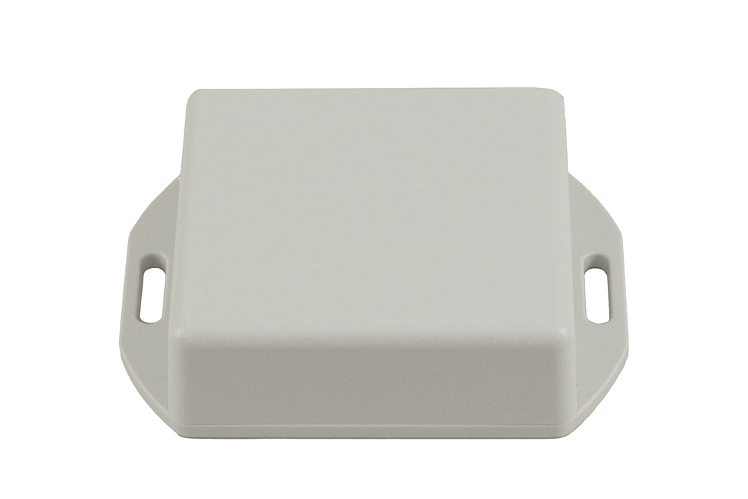 1551TFLGY light gray ABS miniature enclosure with flanged lid, 60 x 60 x 20 mm