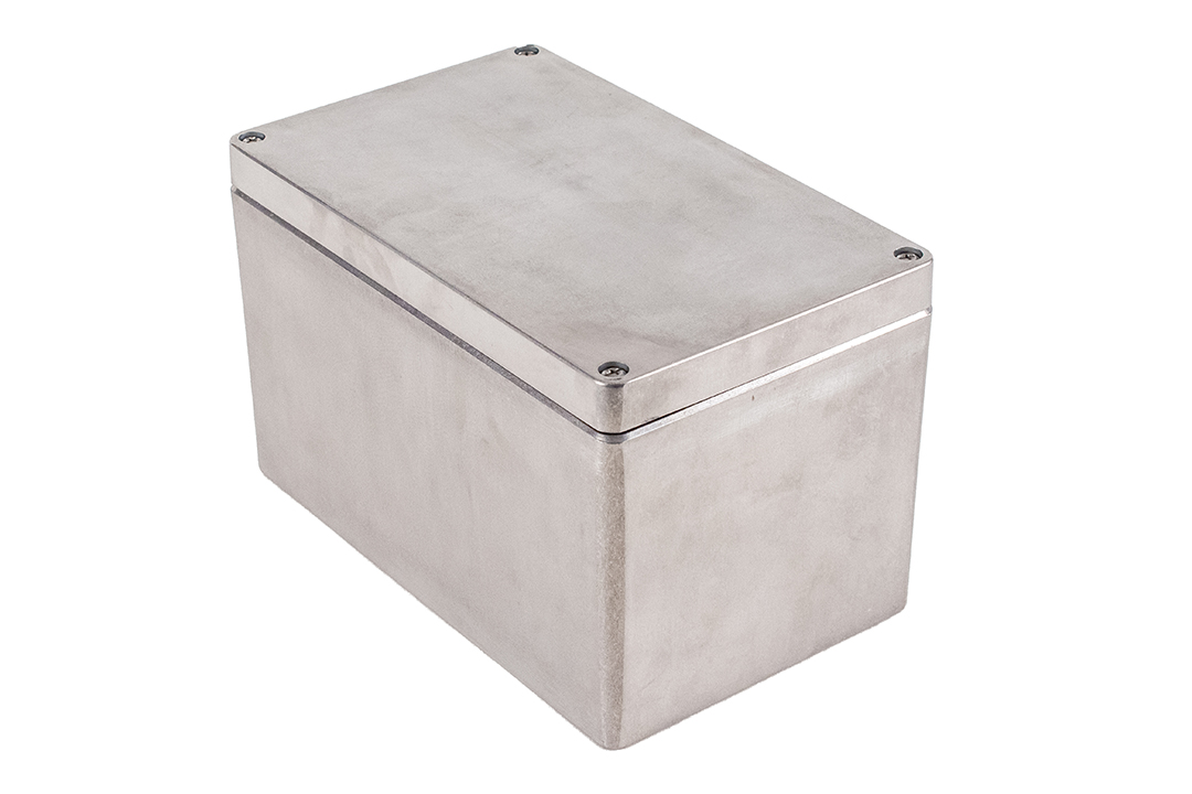 1590Z163 deep natural diecast aluminum watertight enclosure, 260 x 160 x 160 mm