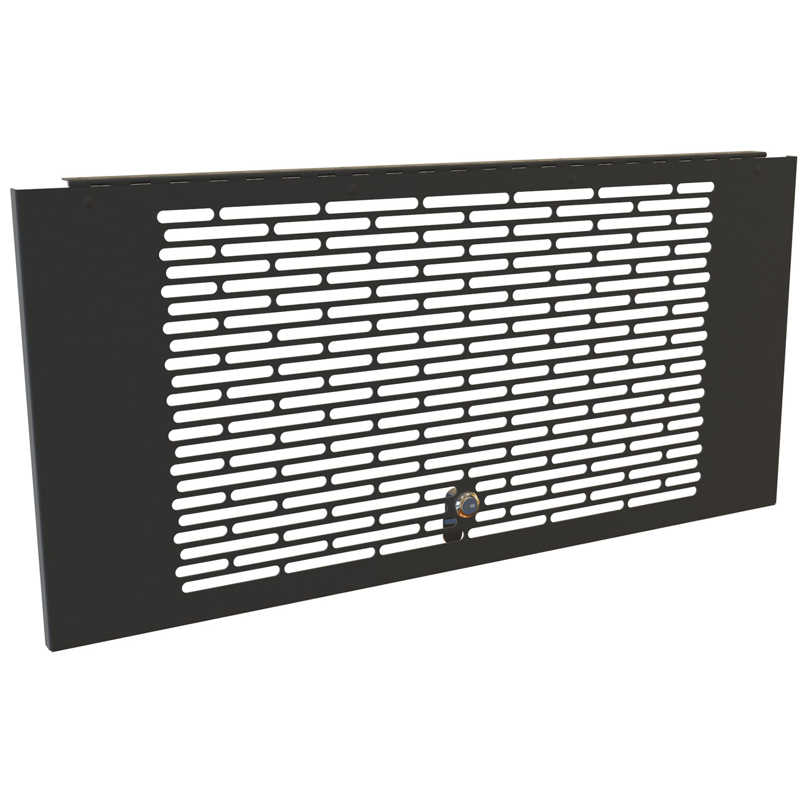 Hammond SDC9UVD 9U vented locking door in textured RAL9005 black steel for SDC wall mount cabinets