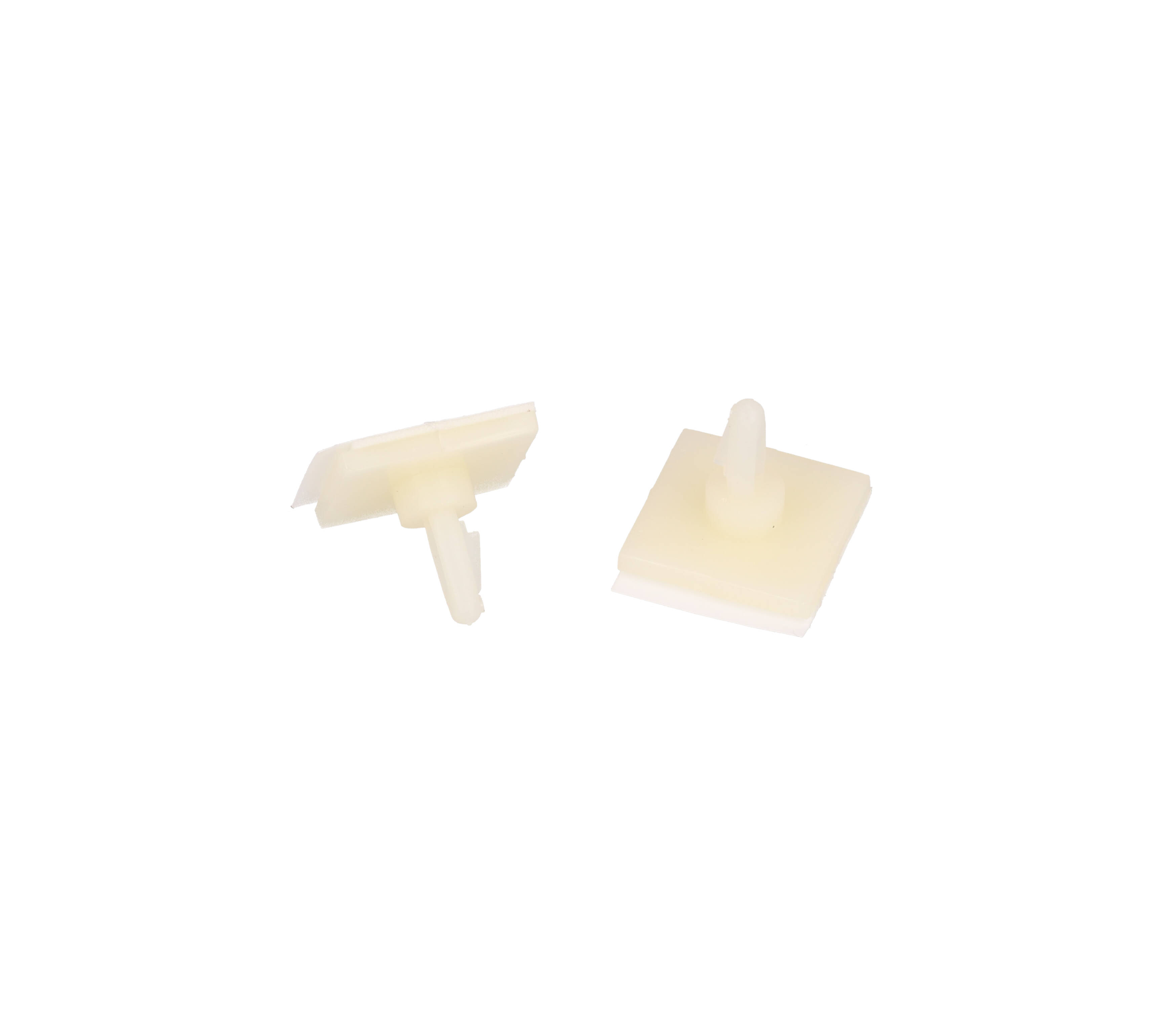 1421PCB1-8 white nylon 1/4 in self-adhesive PCB standoffs, pack of 8
