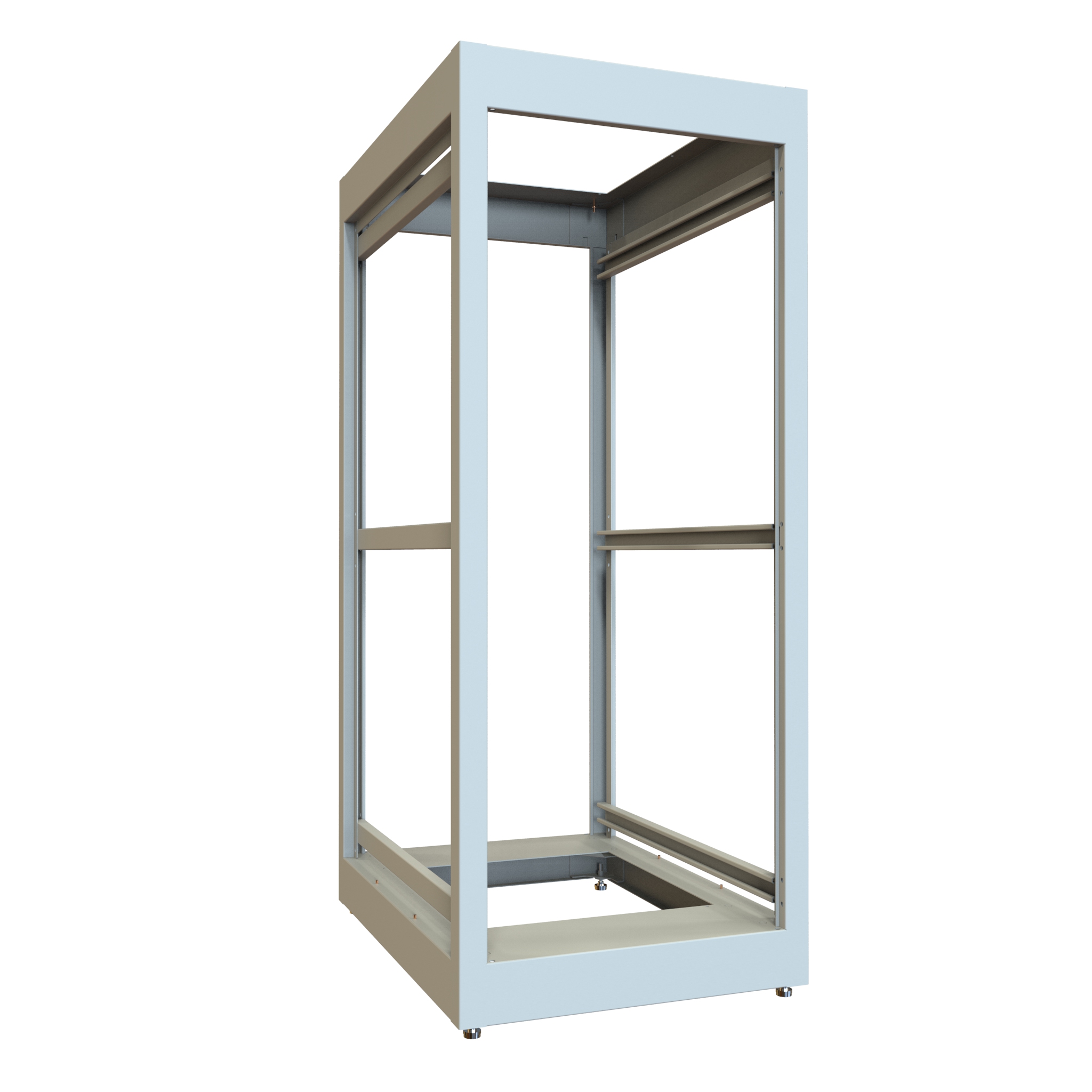 28U Light Gray Open Frame Cabinet, 31.5 in Deep
