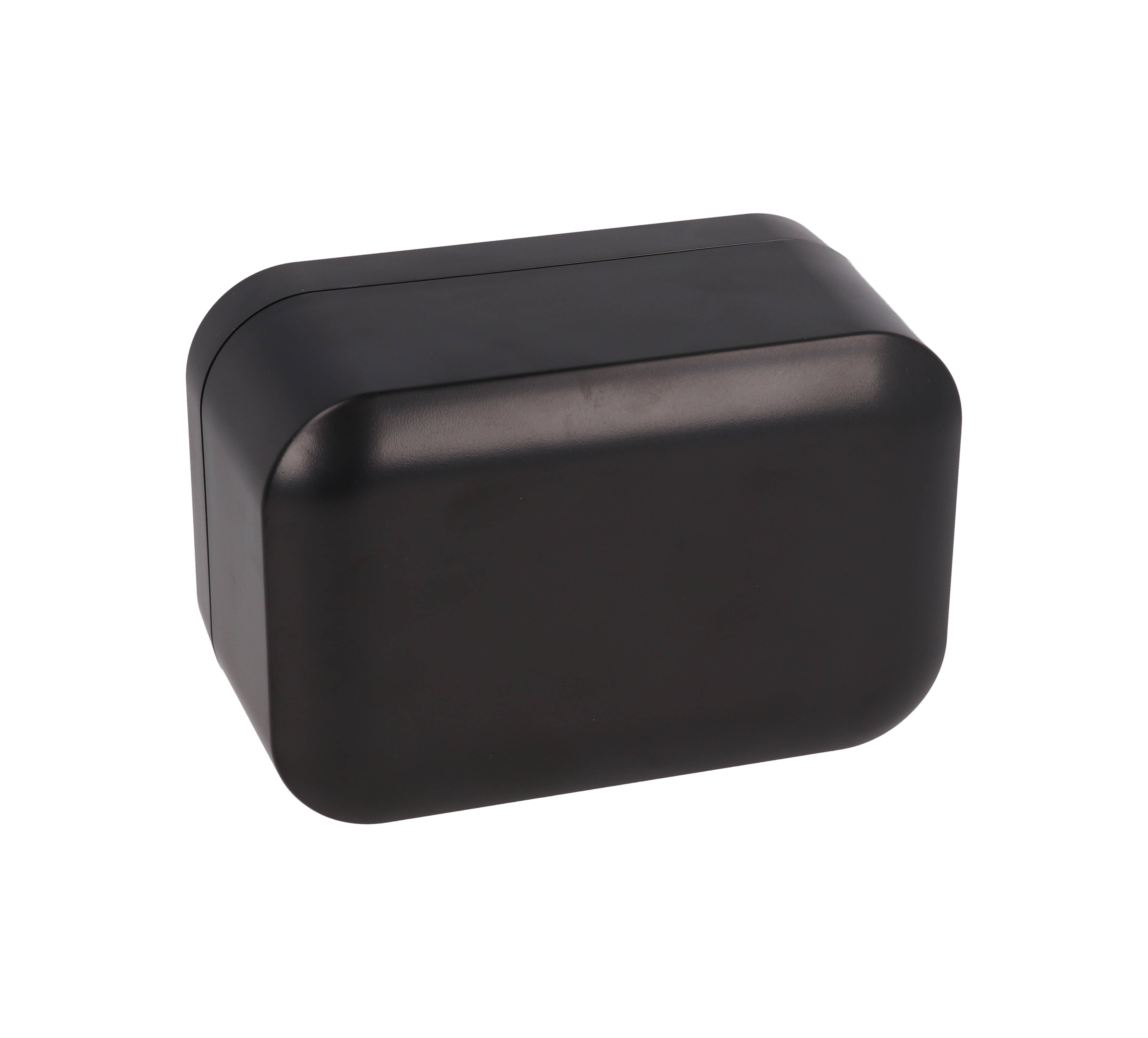1556CABK black flame retardant ABS desktop/wall mount enclosure, 120 x 80 x 60 mm