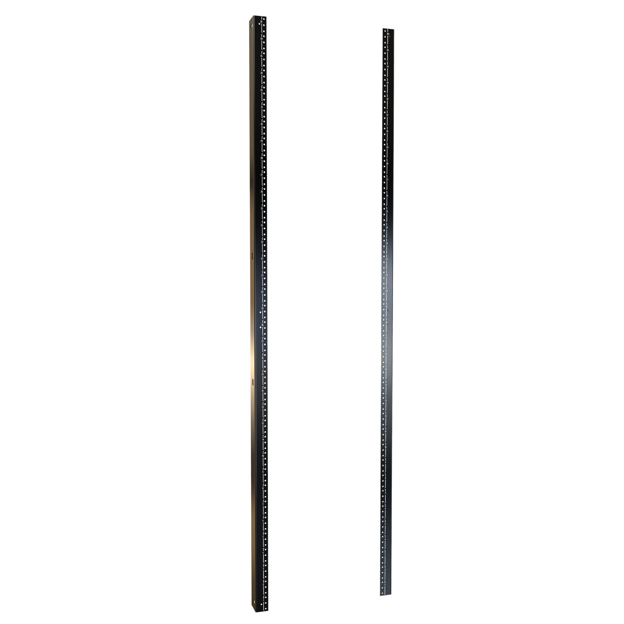 H1TRR36U24BK — 36U 24W Tapped 10-32 Rack Rail