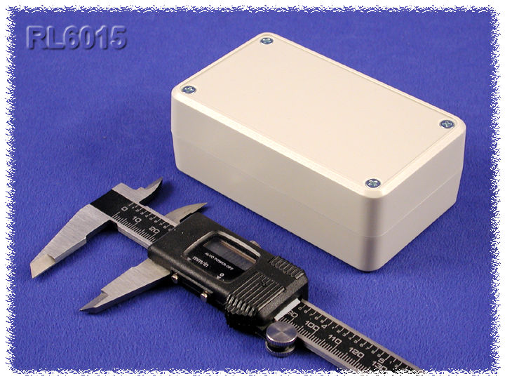 RL6015 light gray deep-lid ABS project enclosure, 107 x 64 x 40 mm