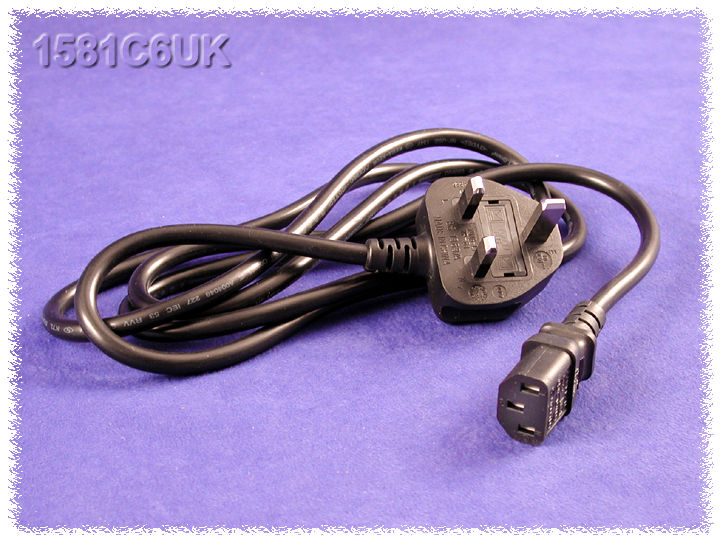1581c6uk — 6' Cord, Uk Bs1363 to Iec C13