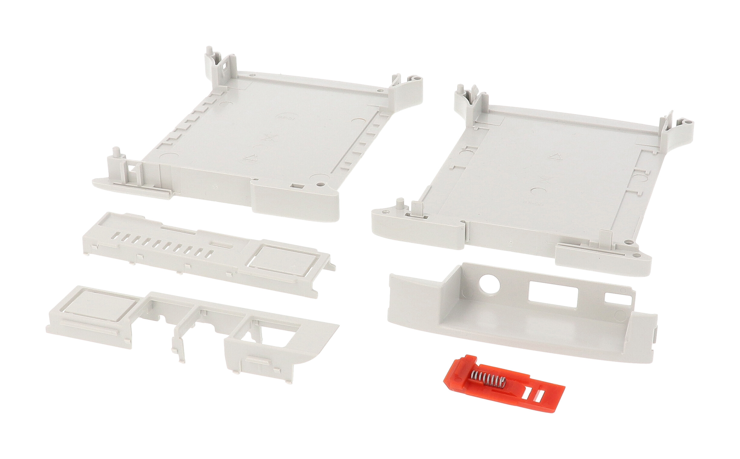 1597KITRBPI light grey 22.5 mm rail box DIN enclosure for Raspberry Pi B+