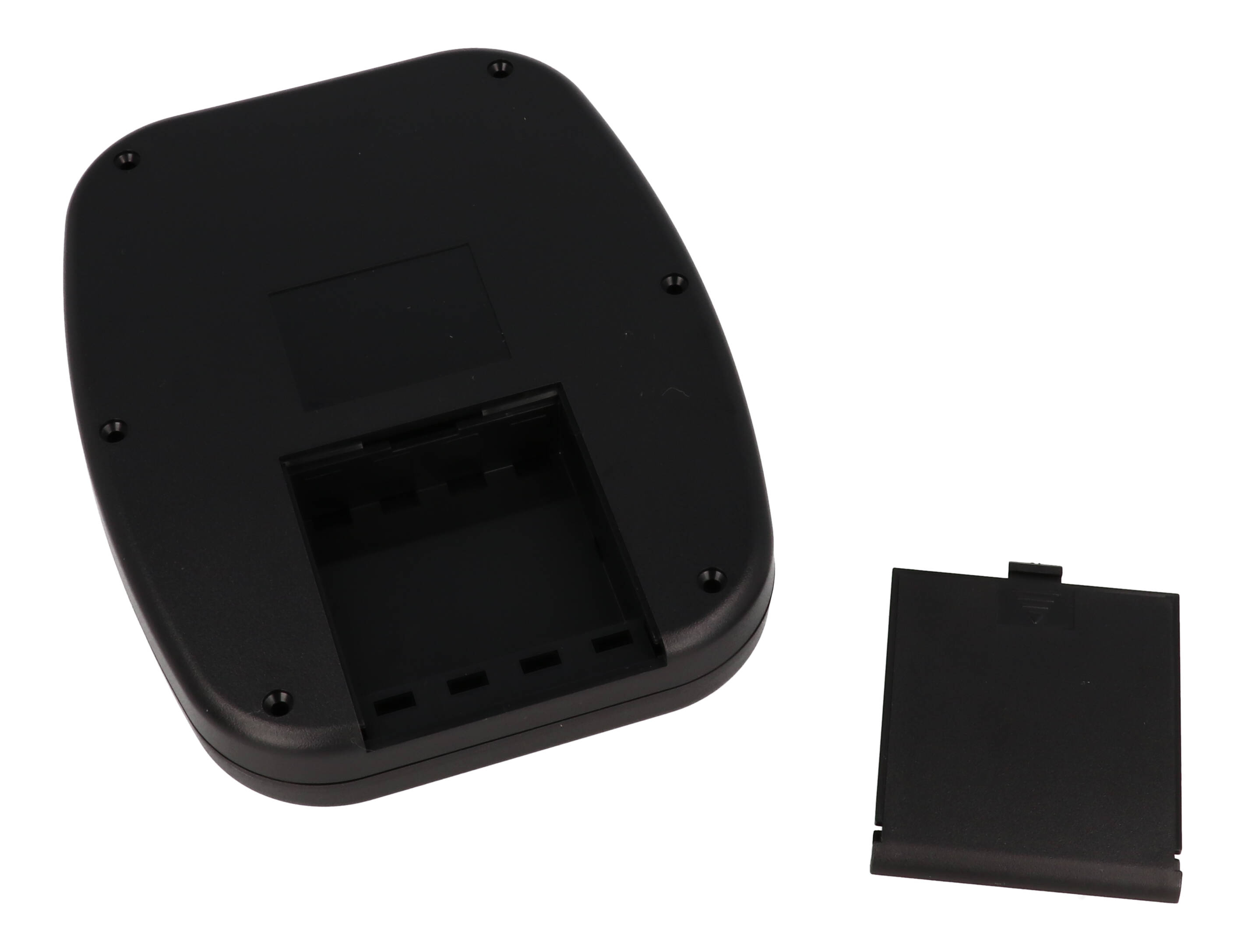 1599TABMBKBAT black medium ABS tablet enclosure with battery door, 170 x 135 x 27 mm