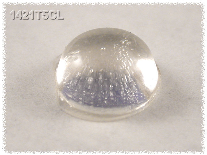 1421T5CL clear round hemisphere self-adhesive feet, package of 24