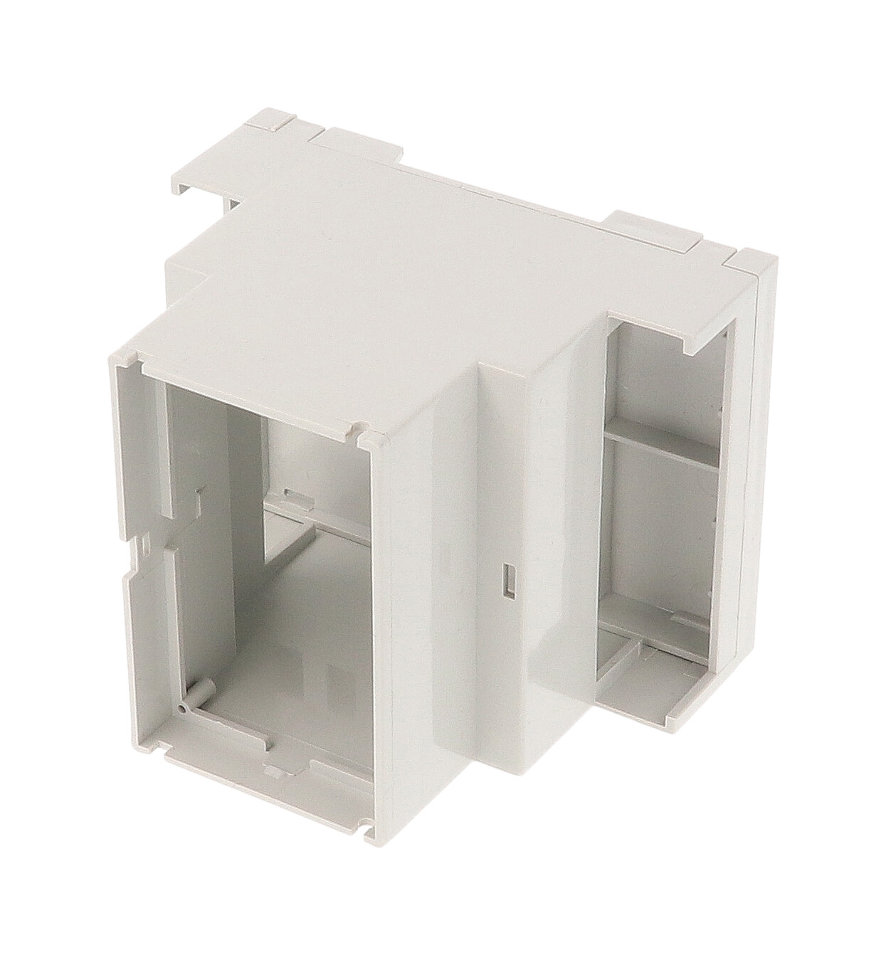 1597DIN4MH68 — Italtronic DIN4, OPEN TOP, OPEN TERMINALS 2 SIDES, TALL, GREY
