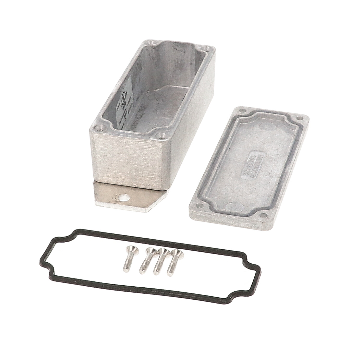 1550Z102F unpainted slim flanged watertight diecast aluminum enclosure