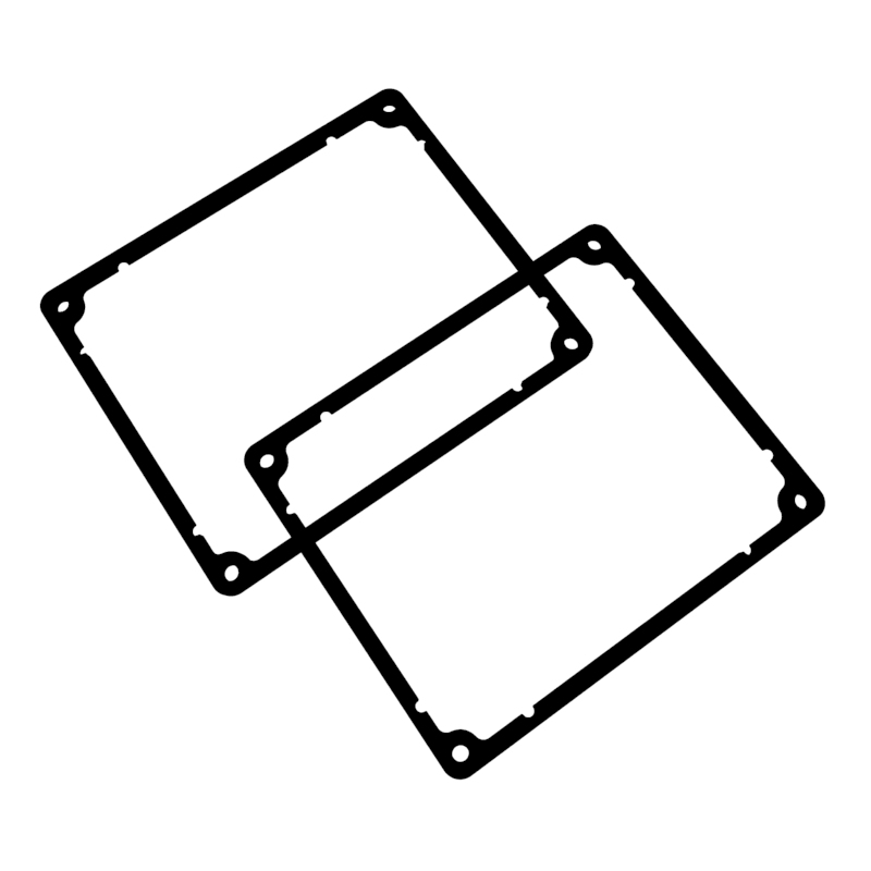 1550MSGASKET IP67 silicone gasket kit, two pre-formed adhesive-backed lid gaskets for 1550M diecast enclosures