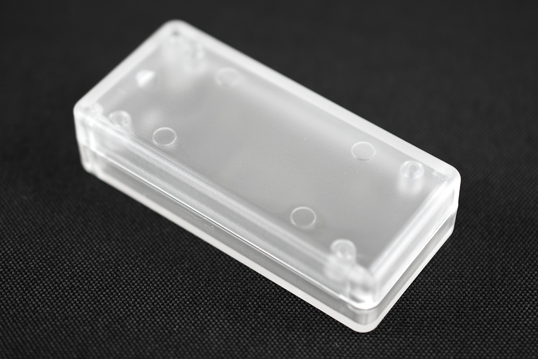 1551CCLR translucent clear ABS subminiature enclosure, 65 x 30 mm