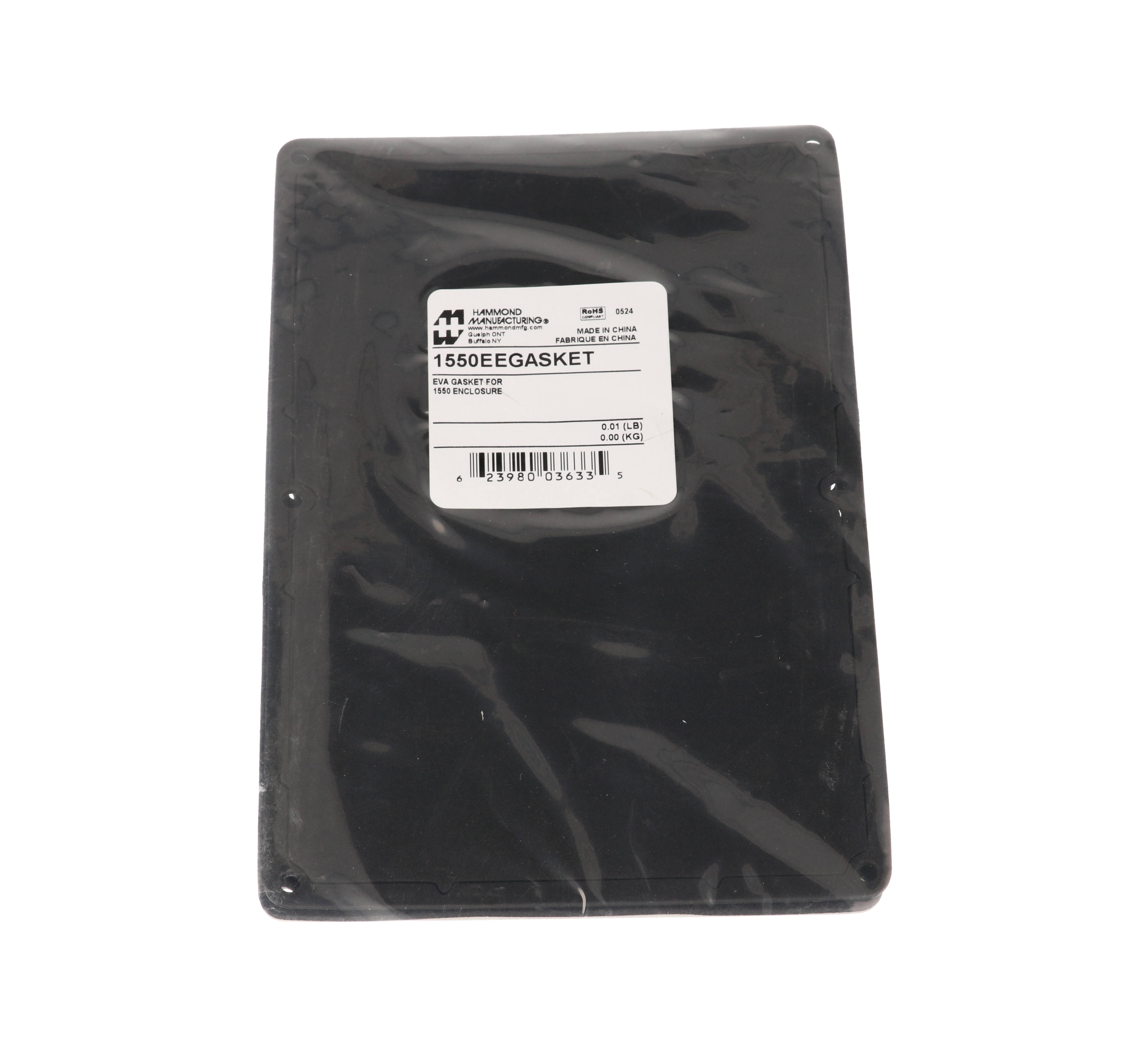 1550EEGASKET IP66 eva foam gasket kit, two pre-formed adhesive-backed lid gaskets for 1550E/F diecast enclosures