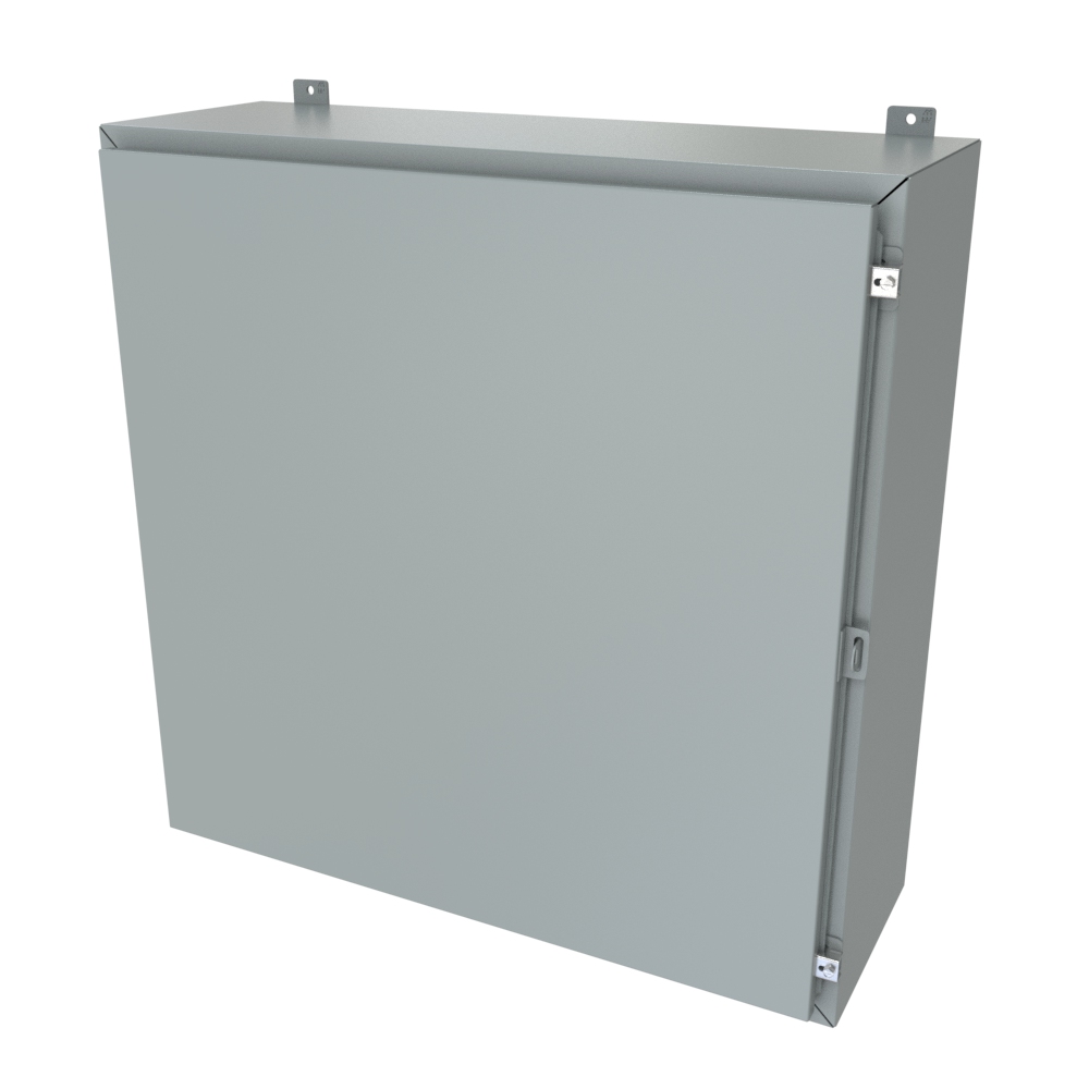 1418LL12LP — N4/12 Wallmount Encl less panel - 36 x 36 x 12 - Steel/Gray