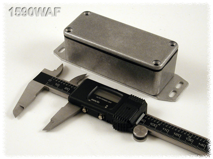 1590WAF natural aluminum watertight diecast aluminum enclosure with flanged bottom plate