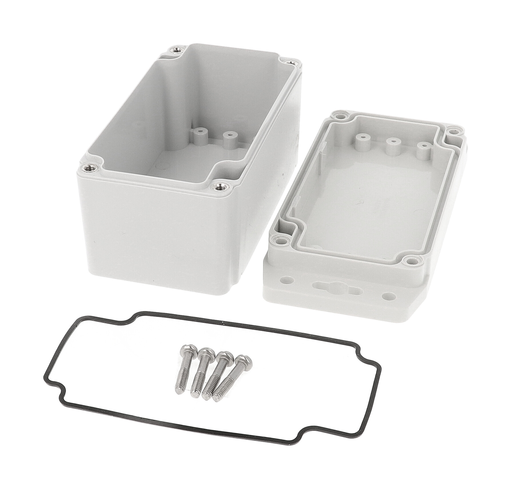 1555CF42GY light grey ABS flanged watertight enclosure with recessed lid