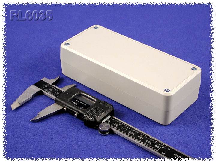 RL6035 light gray deep-lid ABS project enclosure, 147 x 64 x 40 mm