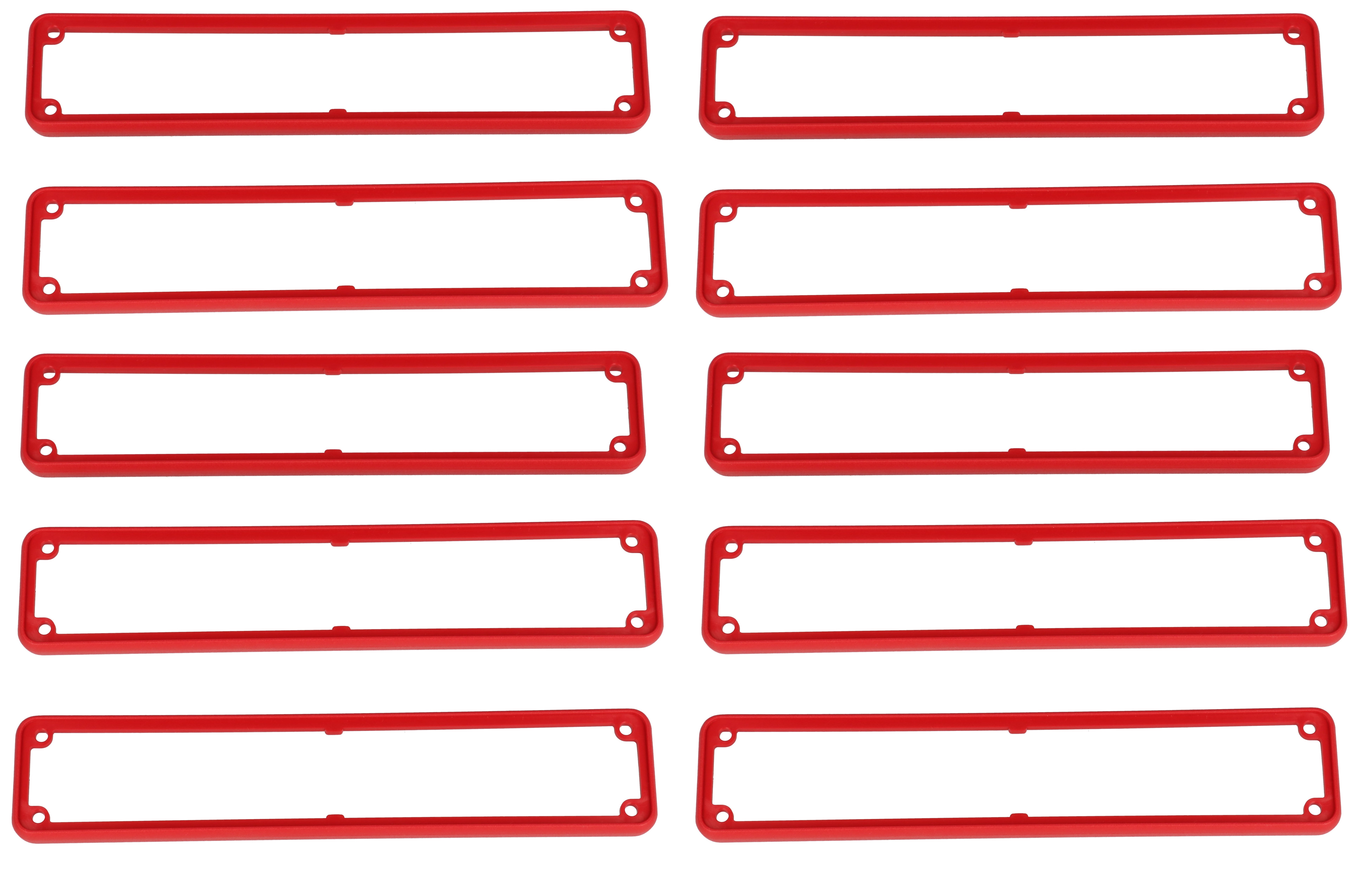 1455RBRED-10 — red plastic open bezels for 1455R enclosures- 10/pack