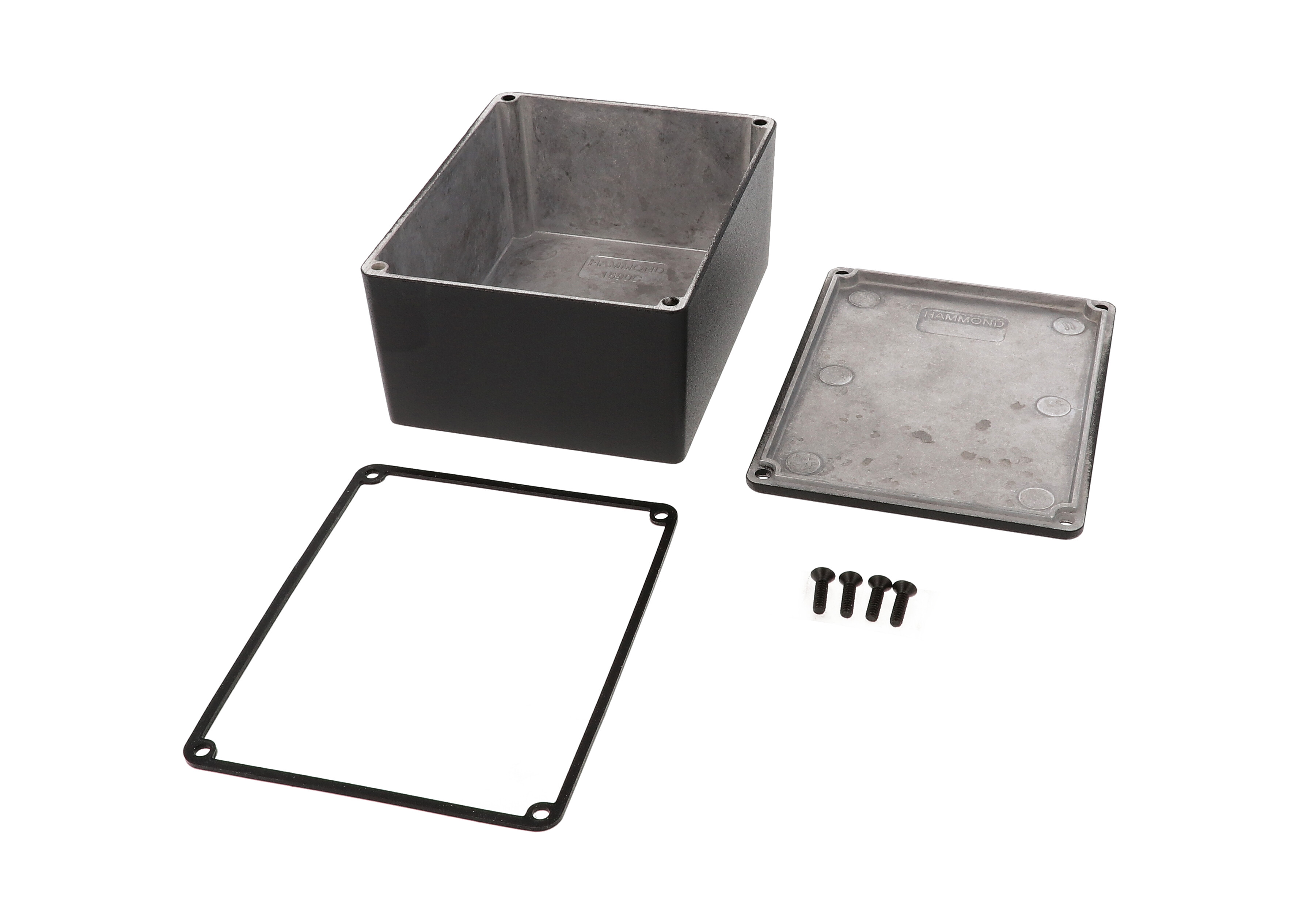 1590WCBK black textured watertight 1590C diecast enclosure