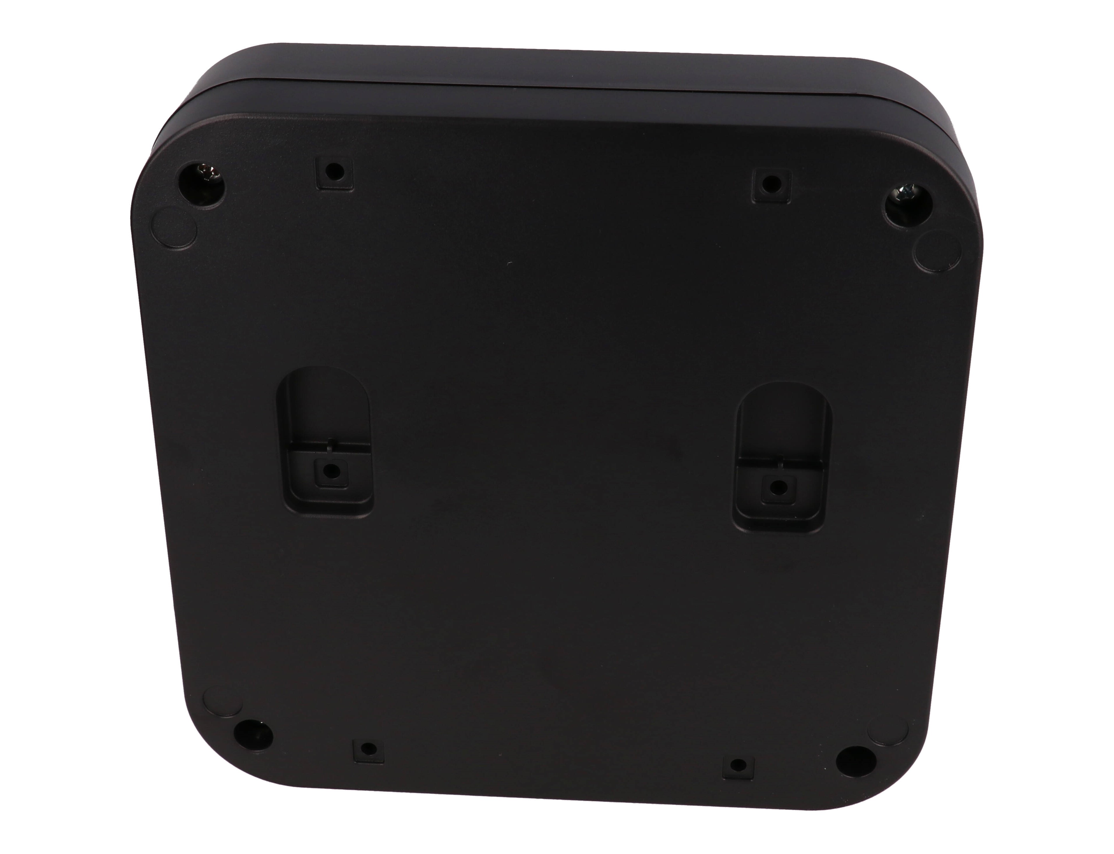 1556FBK black 160 x 160 x 45 mm ABS desktop and wall-mount enclosure with rounded corners