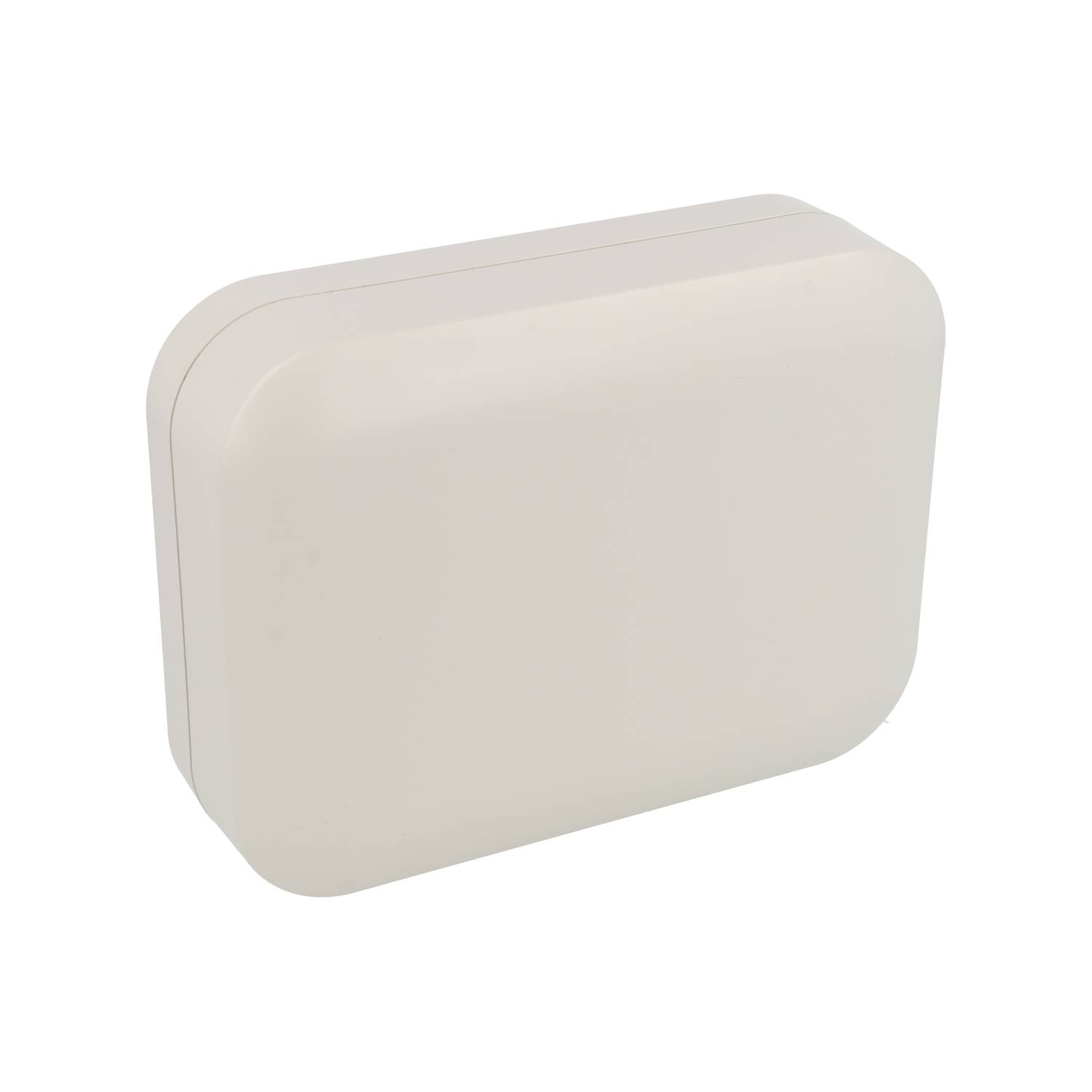 1556EGY light gray 160 x 120 x 45 mm ABS desktop and wall-mount enclosure with rounded corners