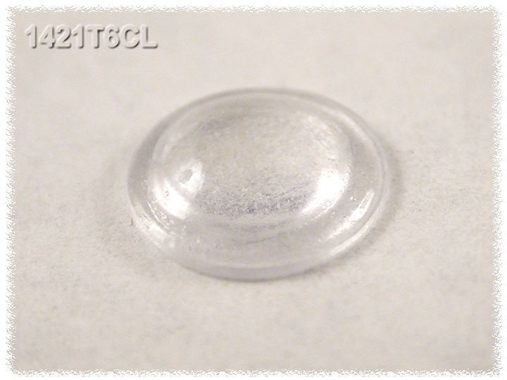 1421T6CL clear 0.31 in flat round self-adhesive feet, package of 24