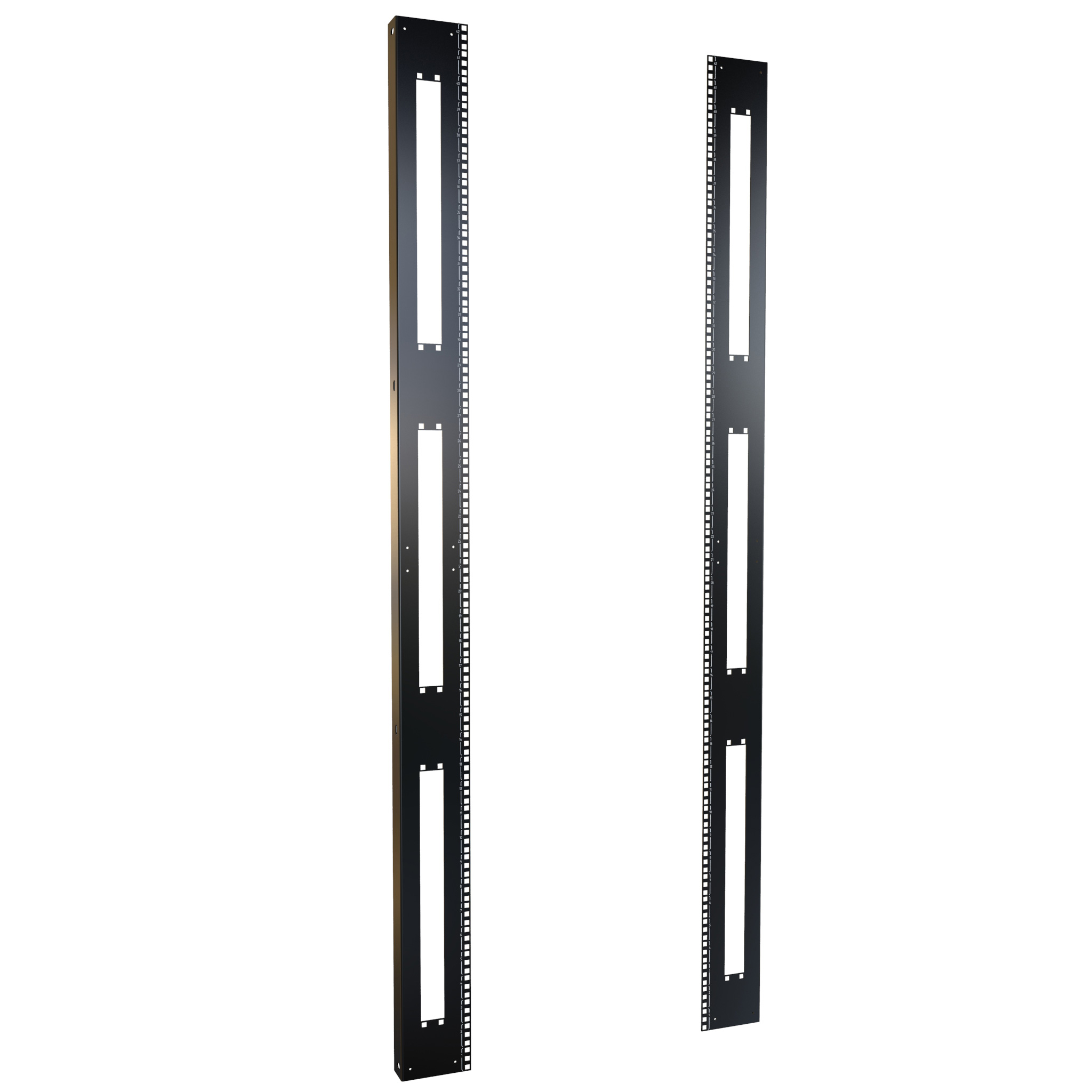 H1SRR42U31BK — 42U Square Hole Rack Rails
