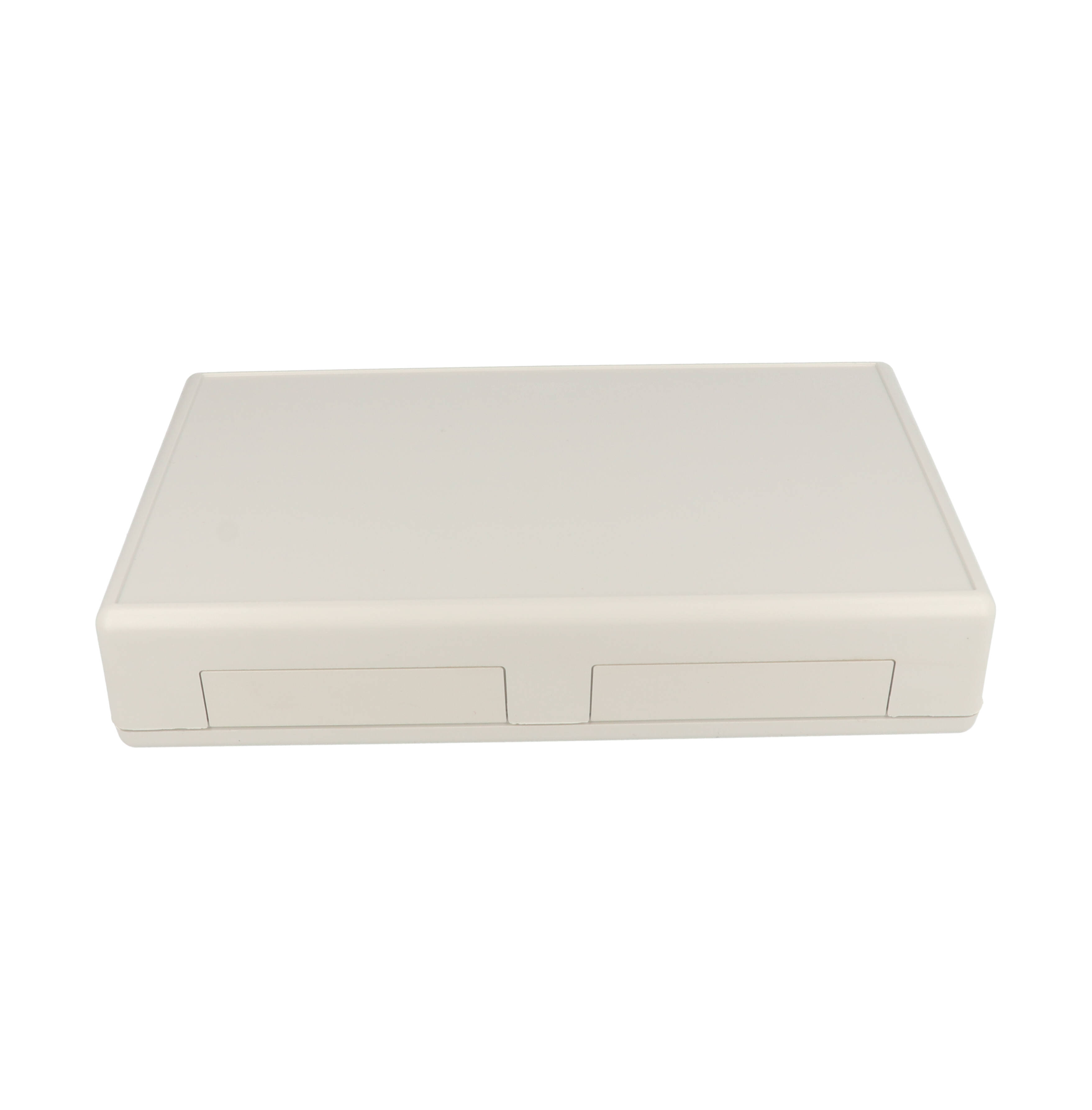 1599KTSGY light gray short-slope ABS sloping console enclosure, 220 x 140 mm