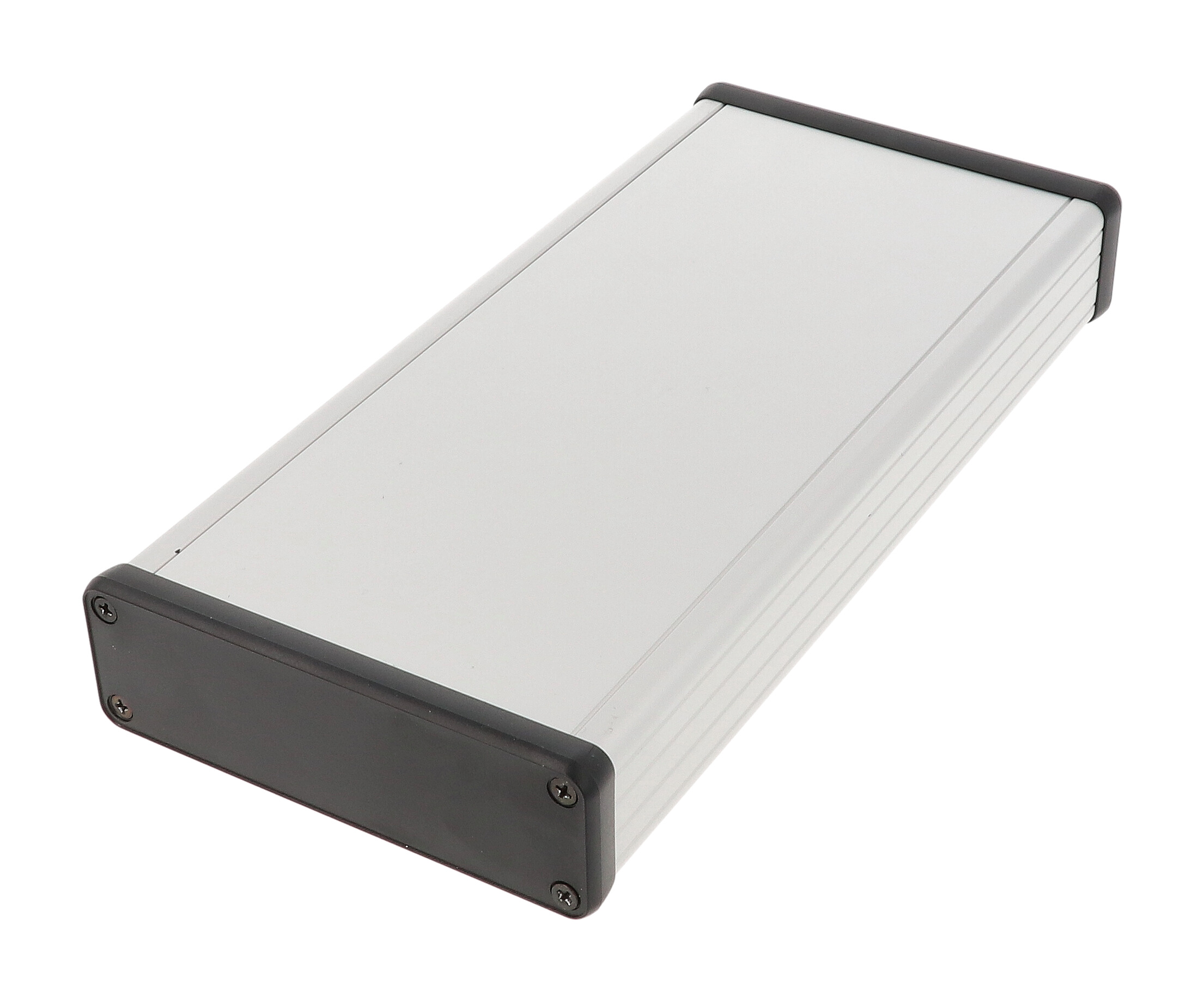 1455L2202 — extruded aluminum enclosure w/ plastic end panels