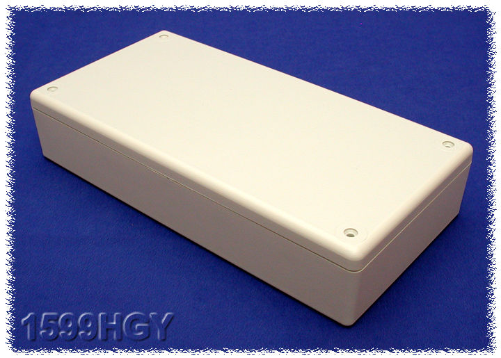 1599HGY light grey flame retardant ABS handheld enclosure, 220 x 110 mm