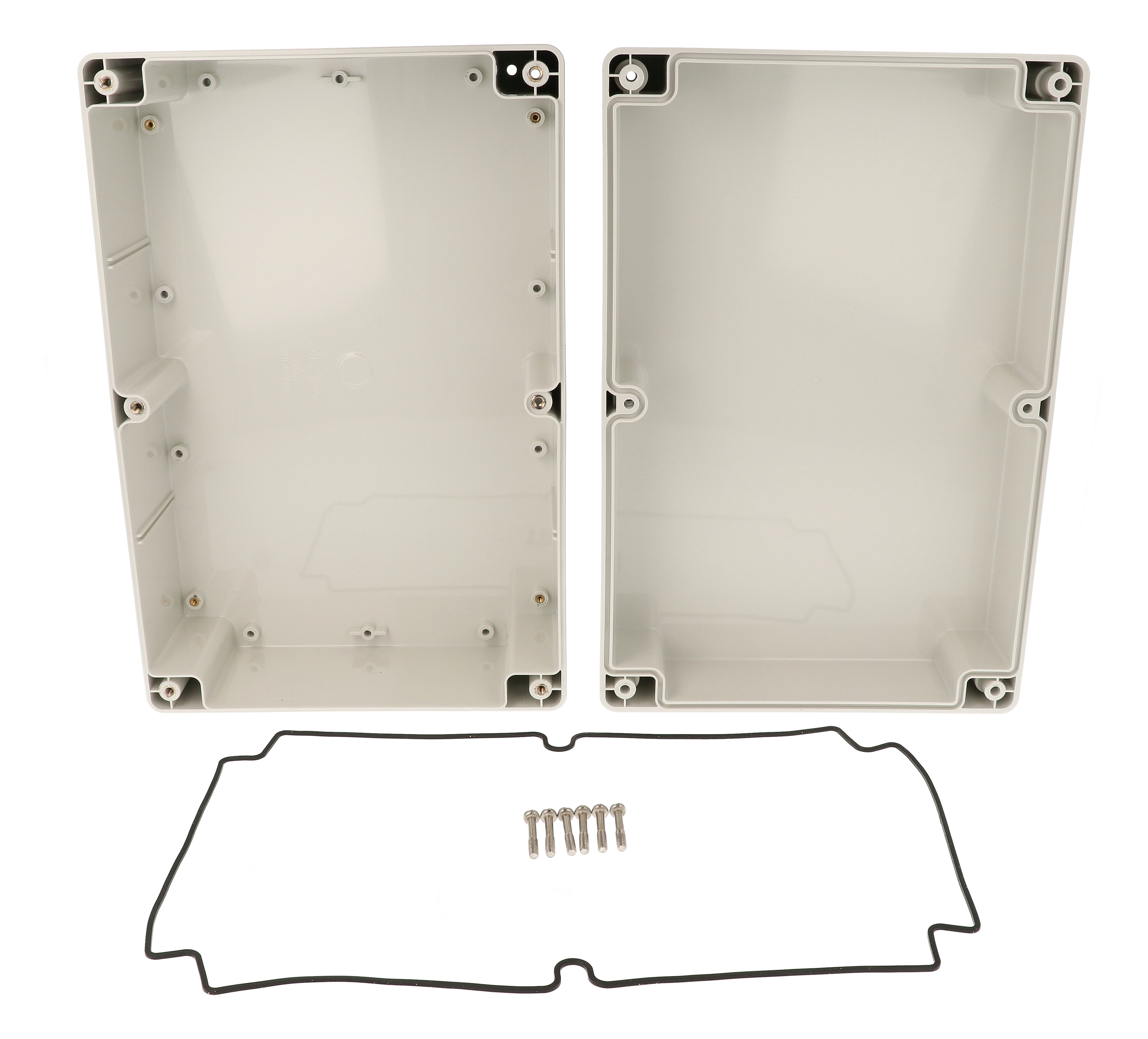 1554XAGY light gray ABS watertight enclosure, 300 x 200 x 120 mm