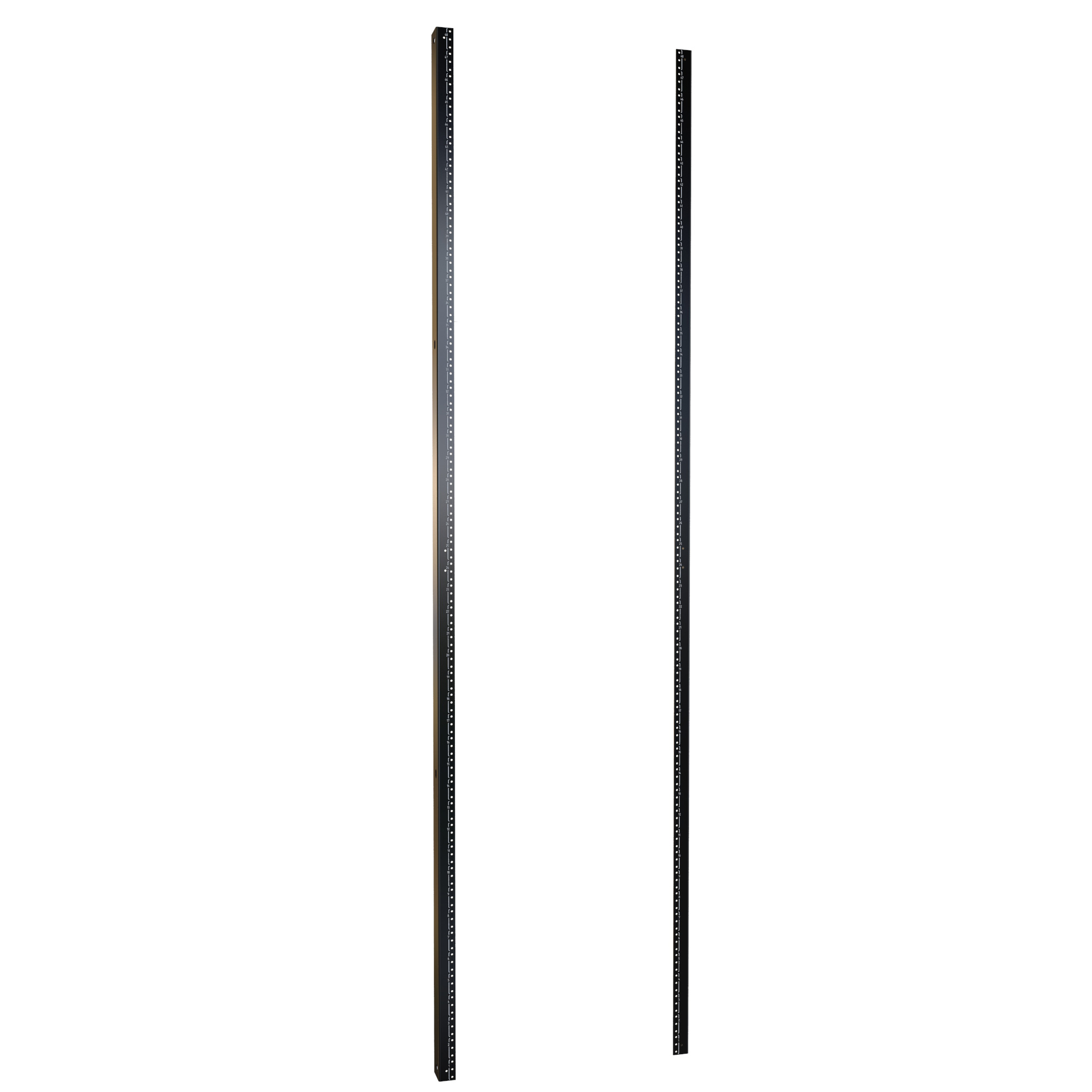 H1TRR48U24BK — 48U Tapped 10-32 Rack Rails