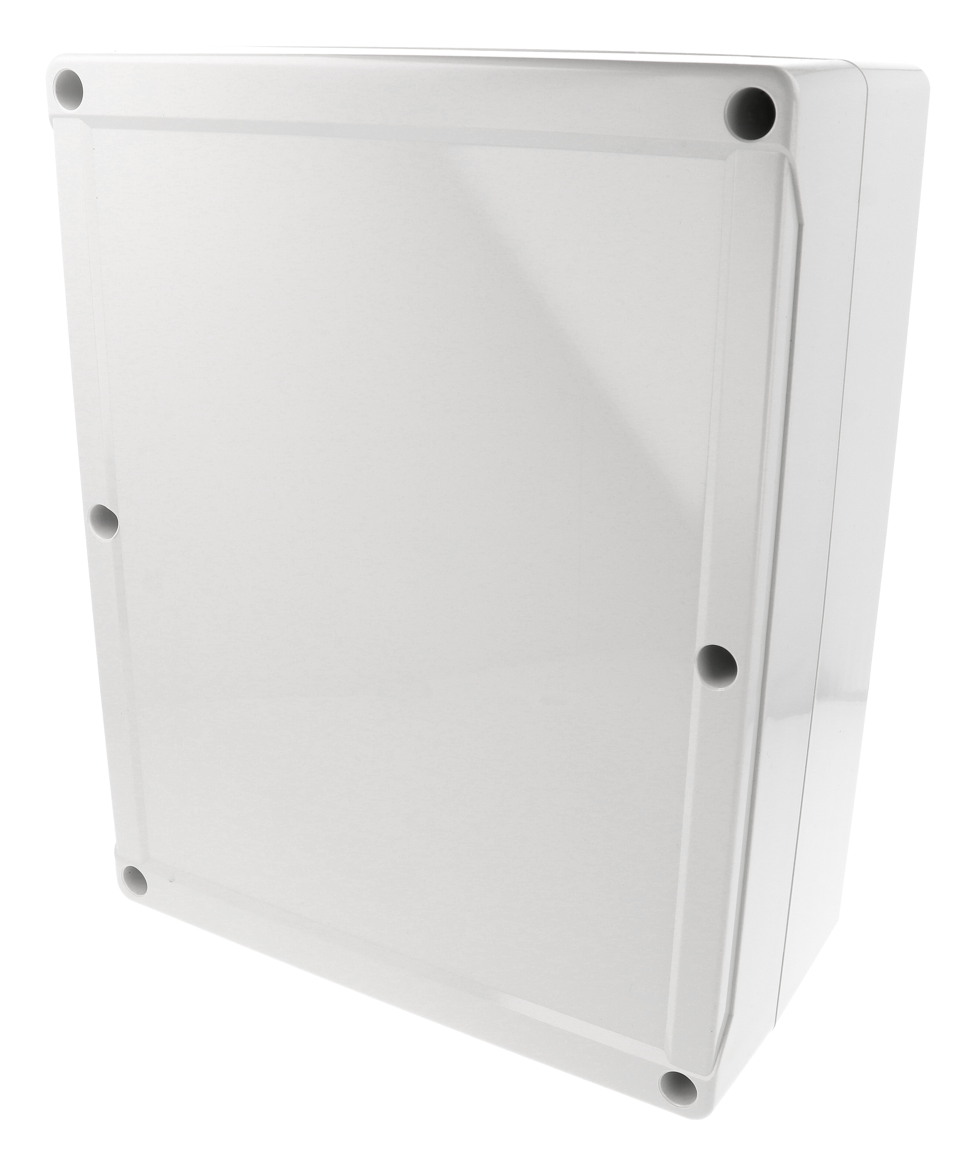 1555YAGY light gray ABS enclosure with styled lid, 300 x 240 x 120 mm