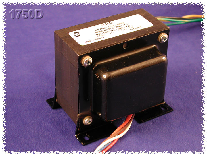 1750D — Output transformer, guitar amp, 2350 ohm pri., 4, 8, 16 ohm sec., 100W