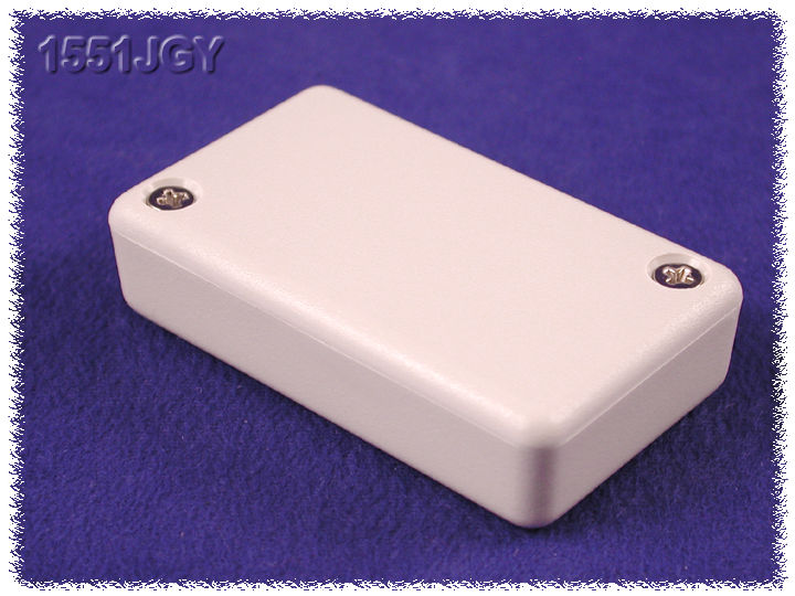 Hammond 1551JGY light gray ABS plastic miniature enclosure, 60 x 35 x 15 mm