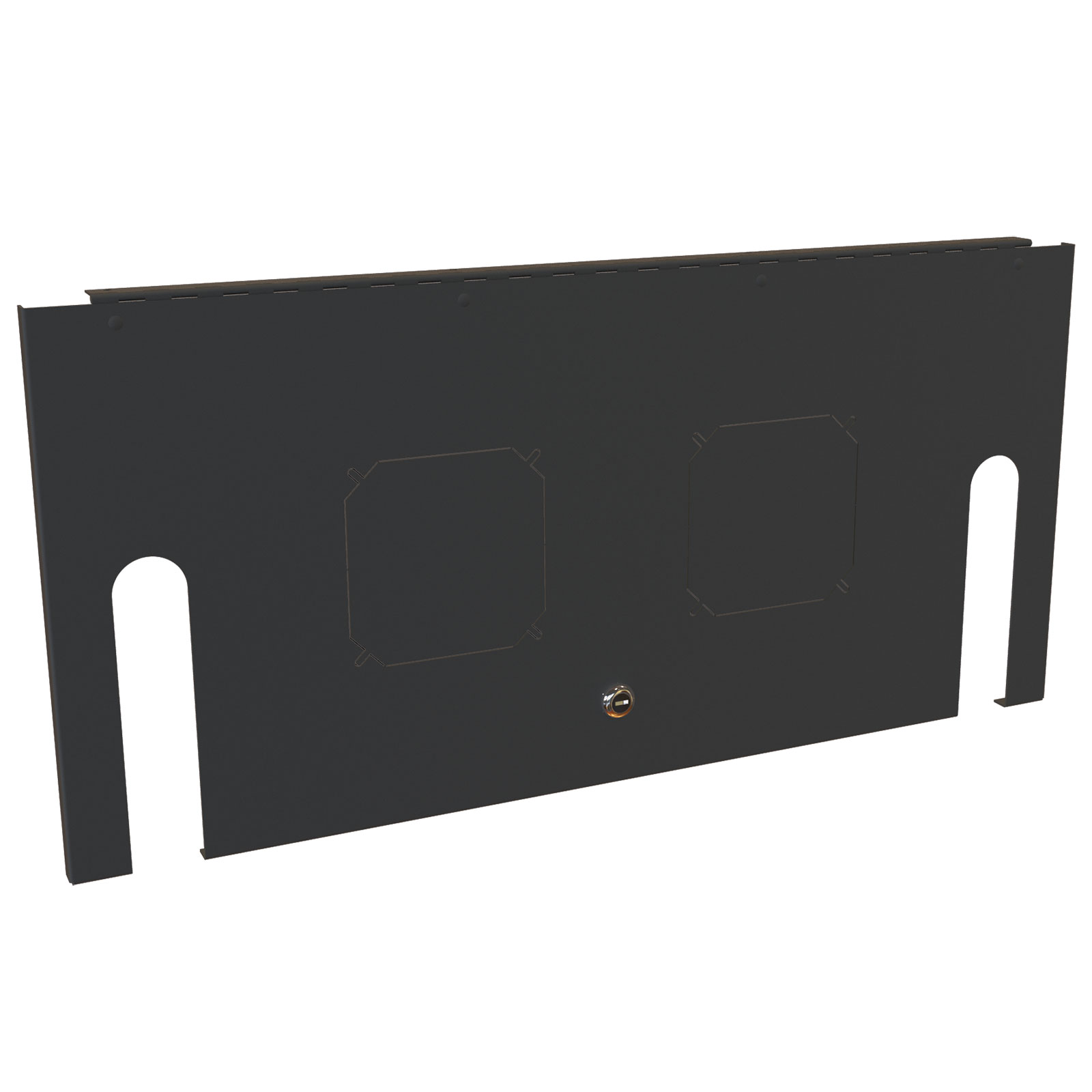 Hammond SDC9UVD 9U vented locking door in textured RAL9005 black steel for SDC wall mount cabinets