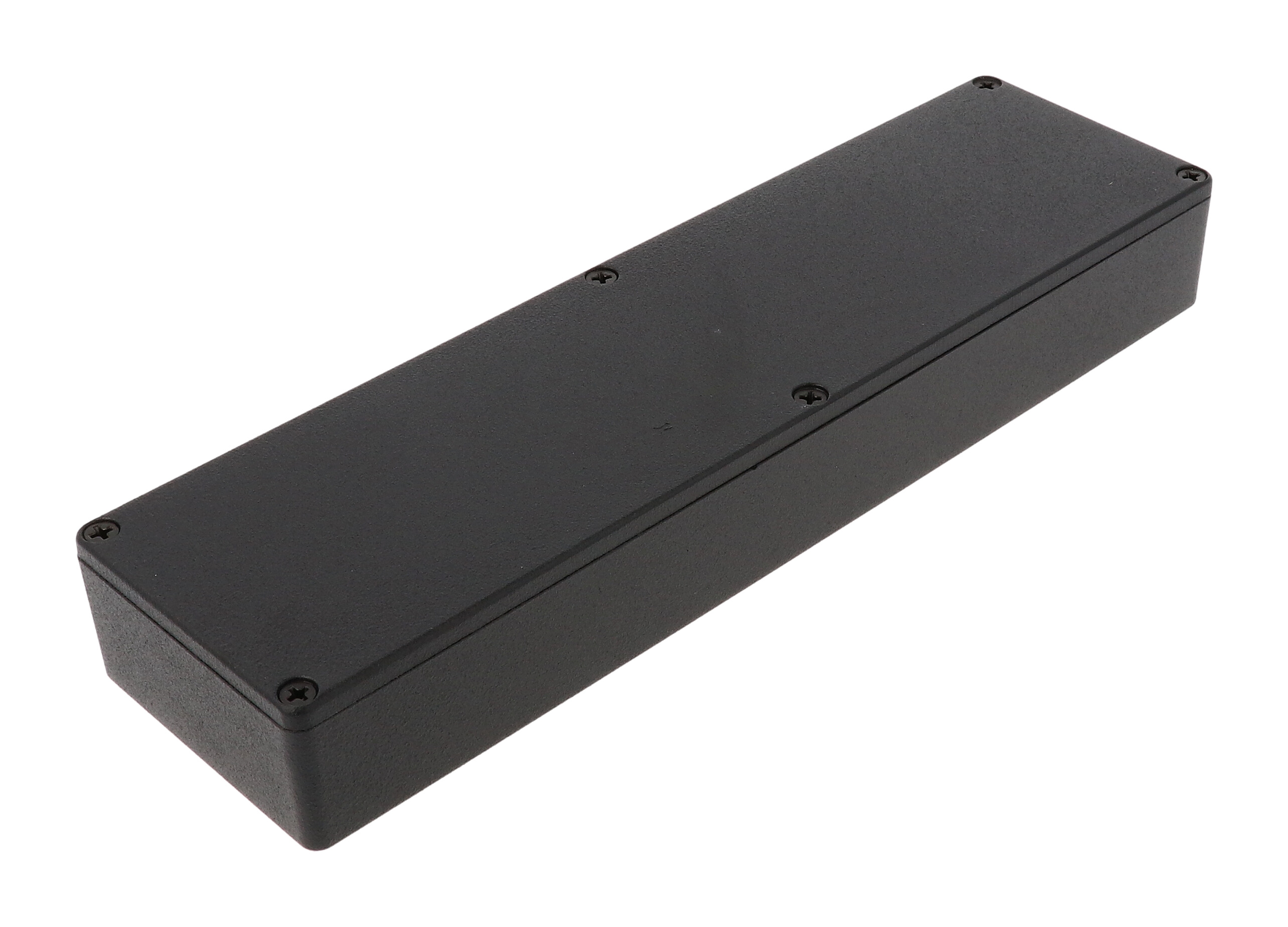 1590BX2BK long slim black textured diecast aluminum enclosure