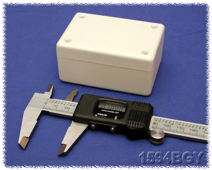 1594BGY light gray flame retardant abs plastic 1594B enclosure, 81 x 56 x 40 mm, with lid