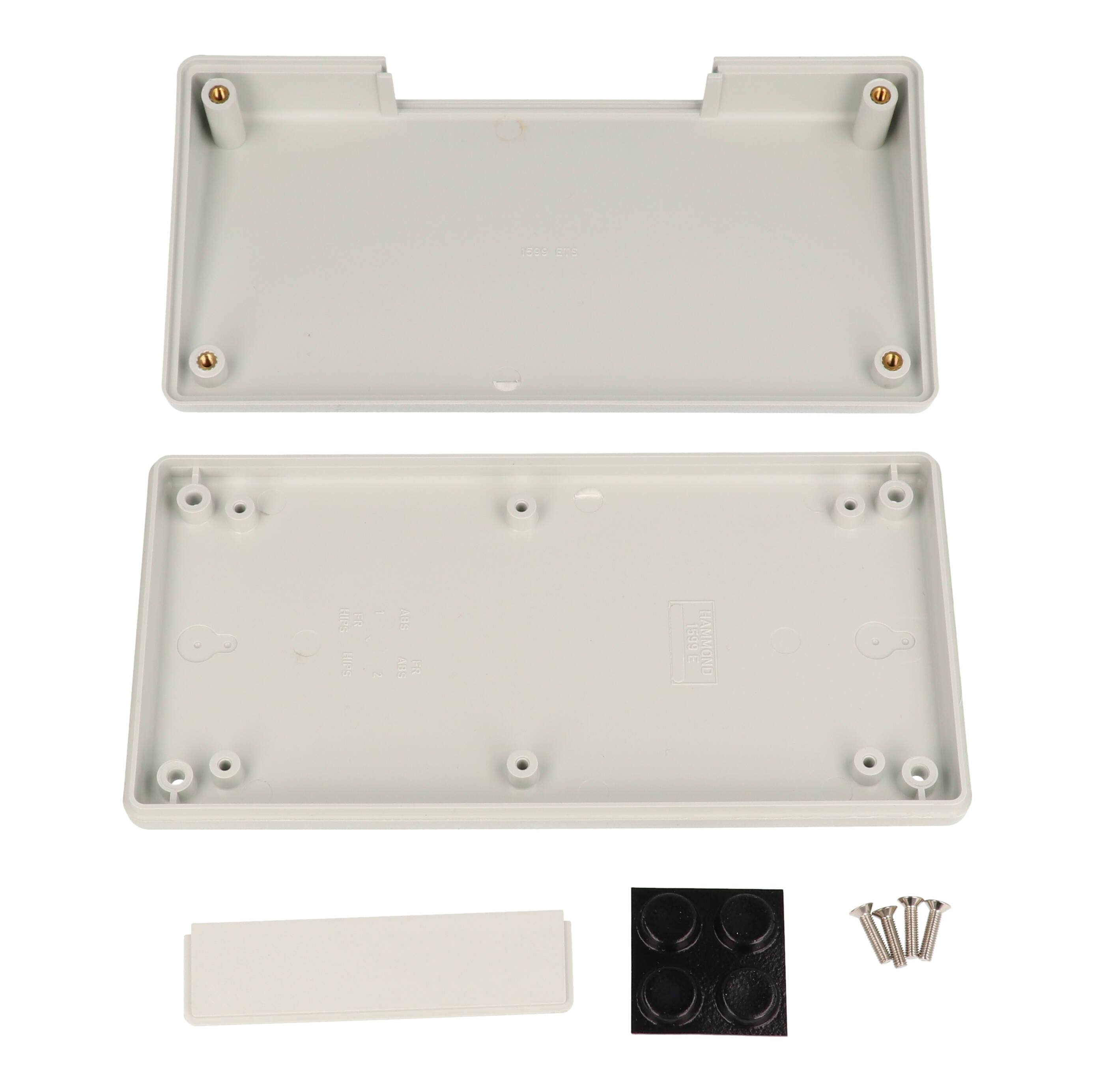 1599ETSGY light gray short-slope ABS sloping console enclosure, 170 x 86 mm