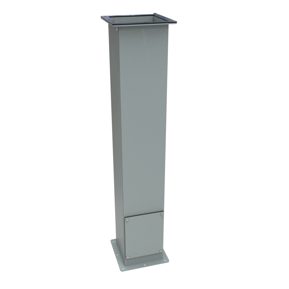 1495D35 — Pedestal - 6" x 6" x 35" - Steel/Gray