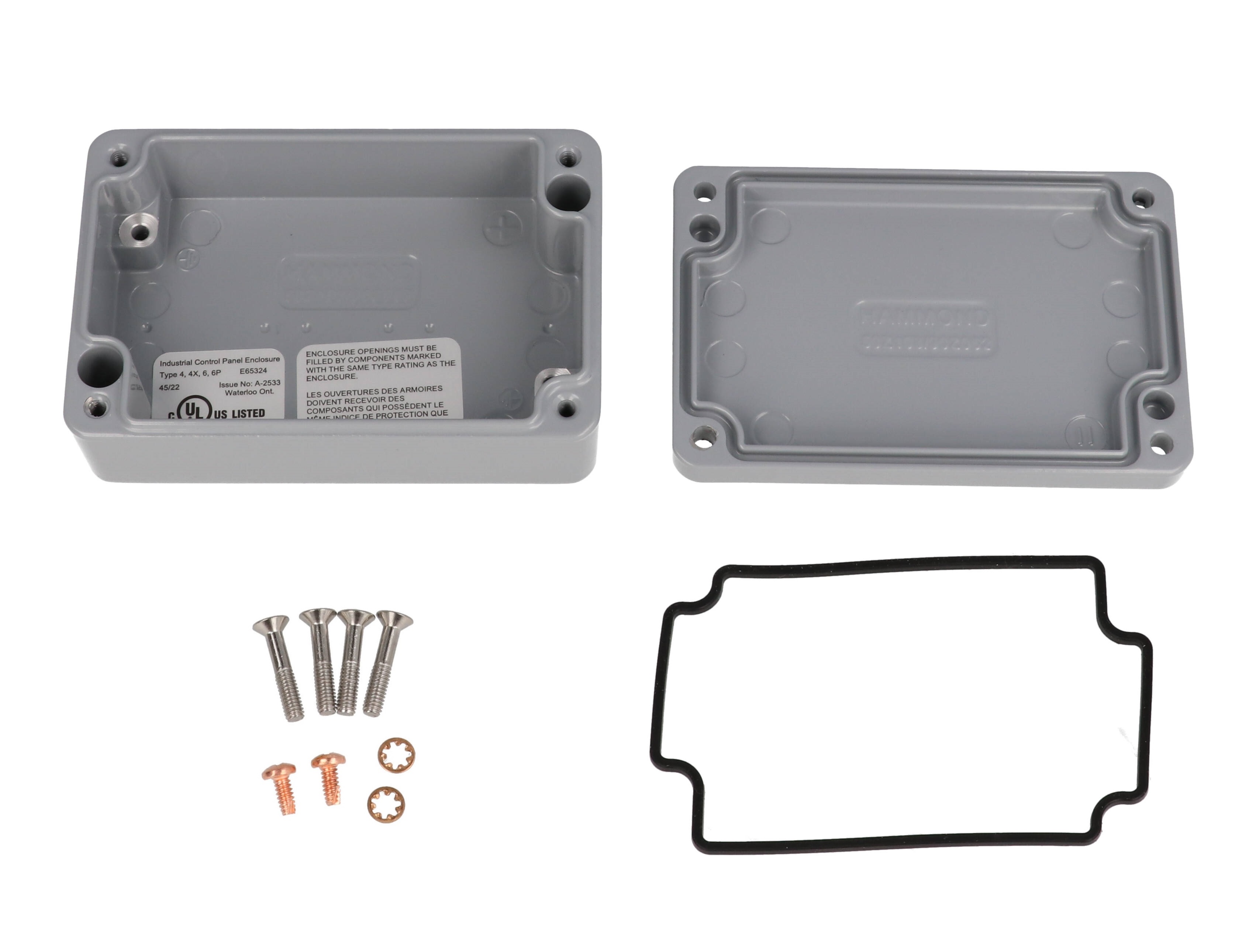 1590Z062GY gray RAL7001 diecast aluminum watertight enclosure
