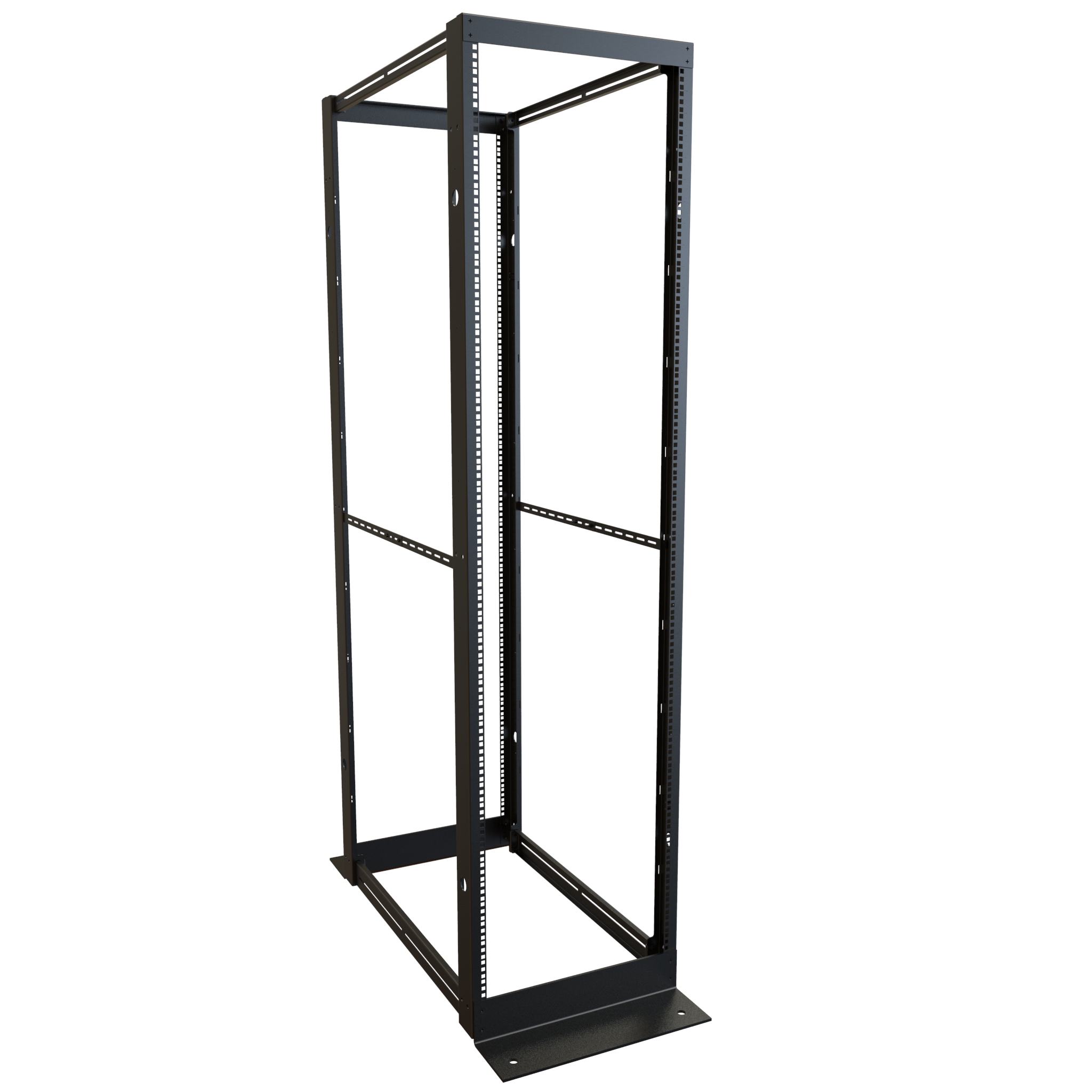 44U 4-Post Open Frame Rack, 36 Inch Fixed Depth