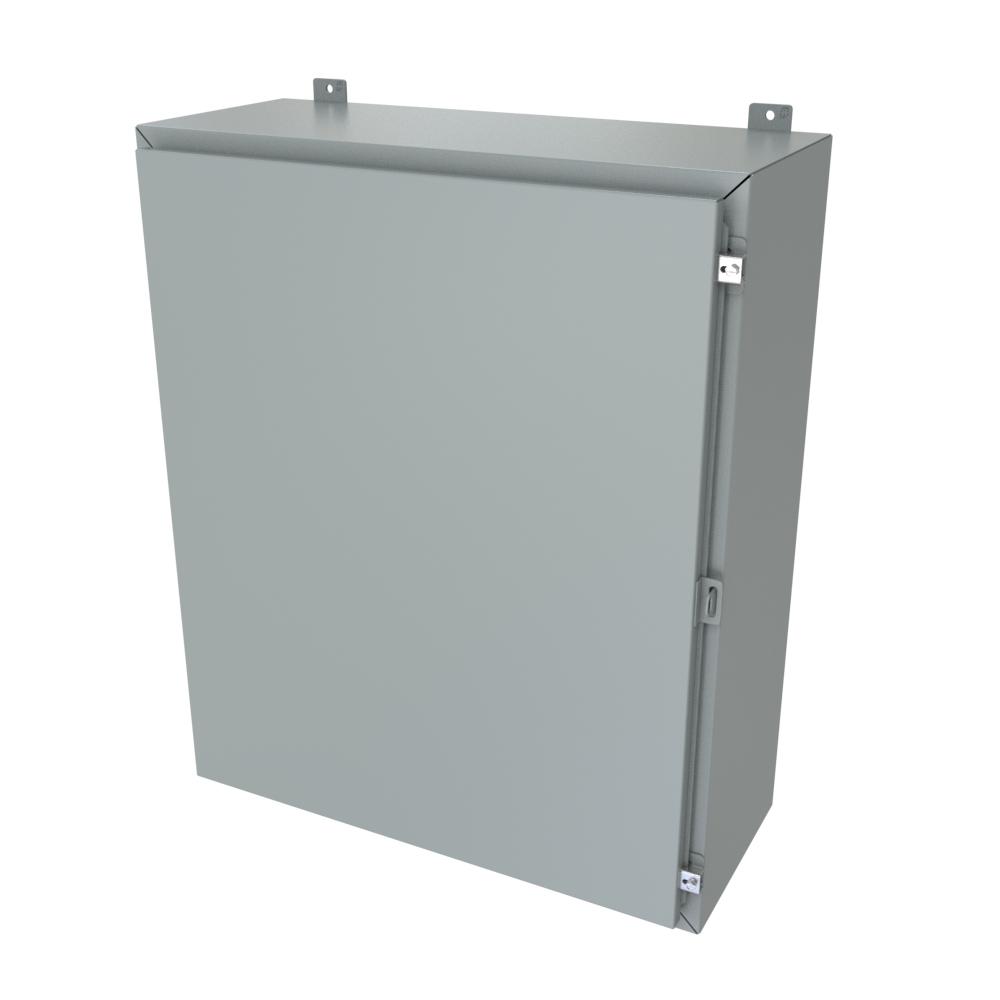 1418M12LP — N4/12 Wallmount Encl less panel - 36 x 30 x 12 - Steel/Gray