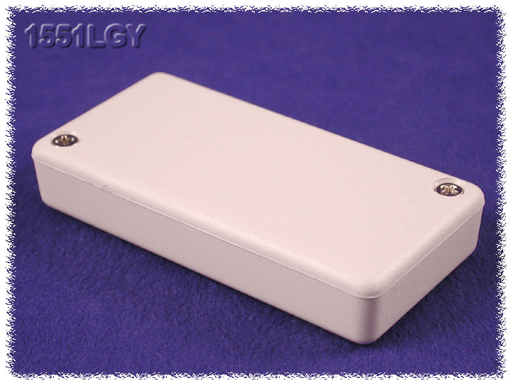 1551LGY light gray ABS plastic miniature enclosure, 80 x 40 x 15 mm
