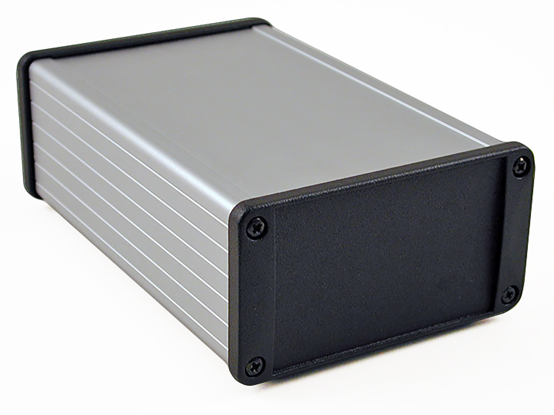 1457N1601E — EMI/RMI shielded extruded aluminum enclosure 6.30x4.09x2.15